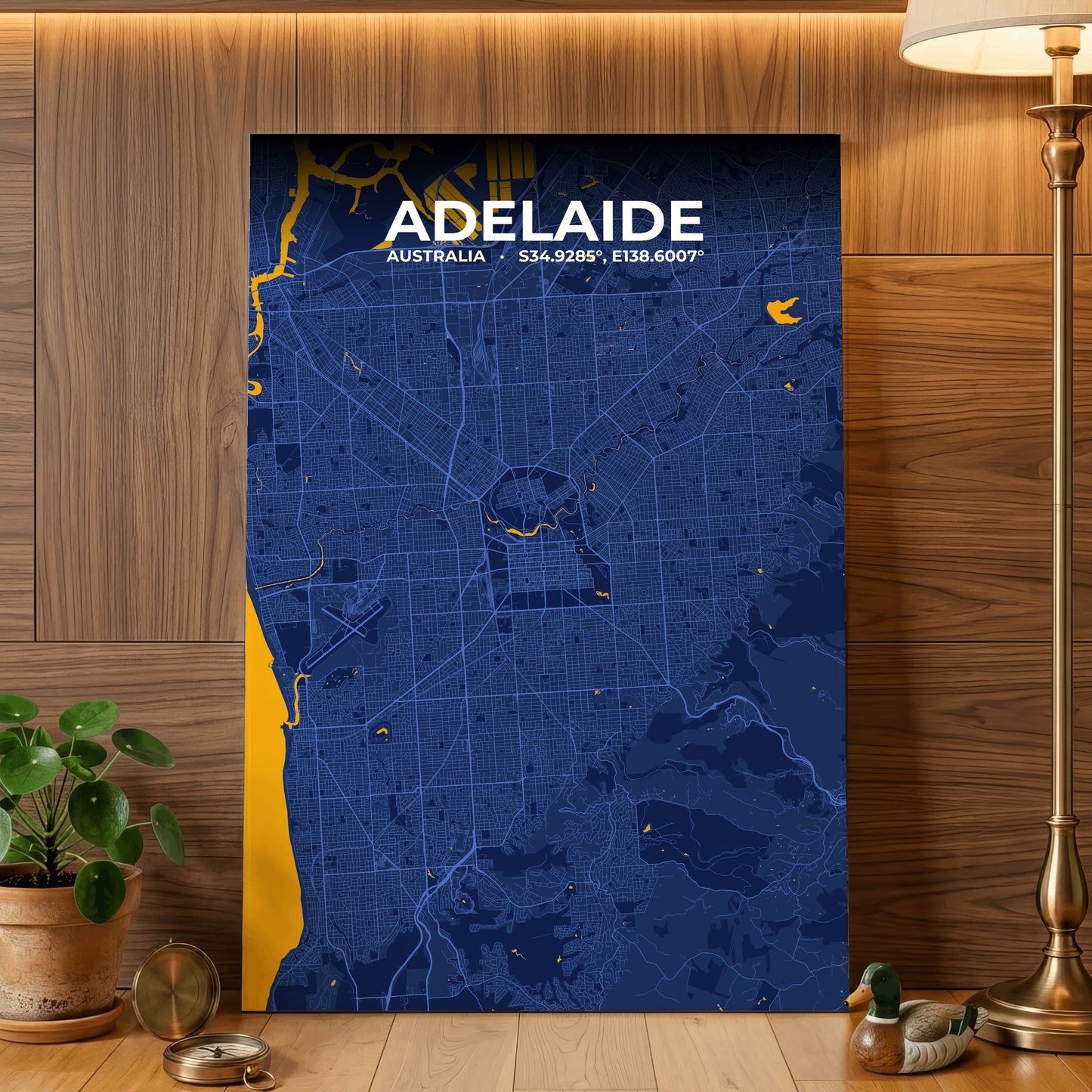 Adelaide Ink Map Poster