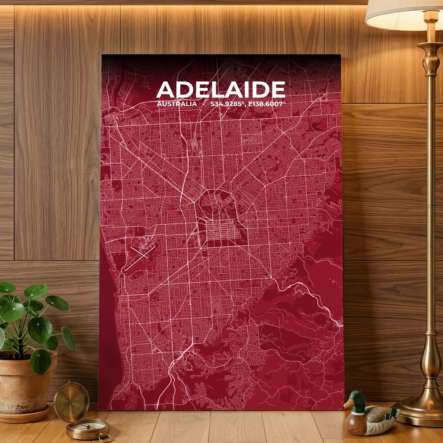 Adelaide Garnet Map Poster