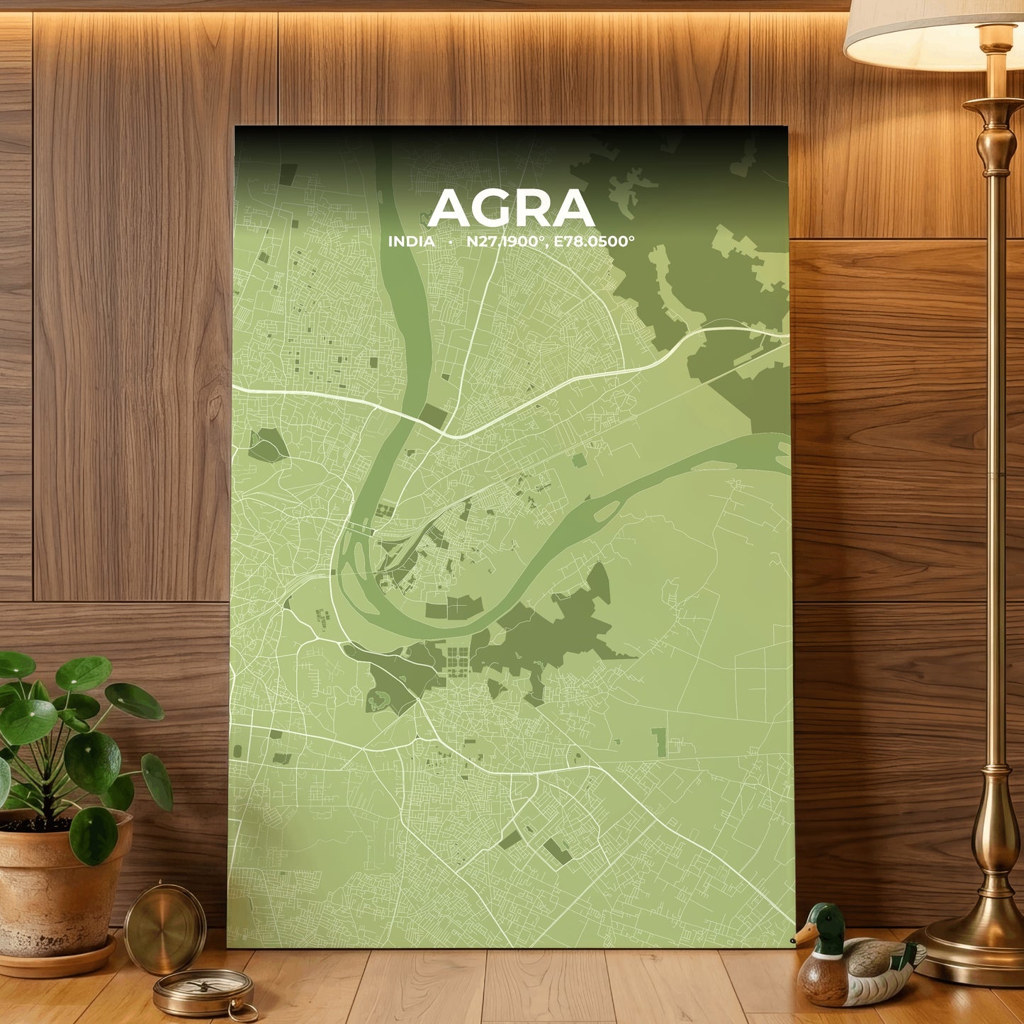 Agra Grove Map Poster