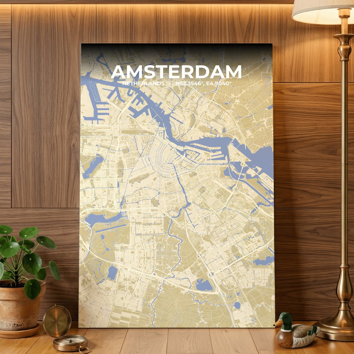 Amsterdam Barn Map Poster