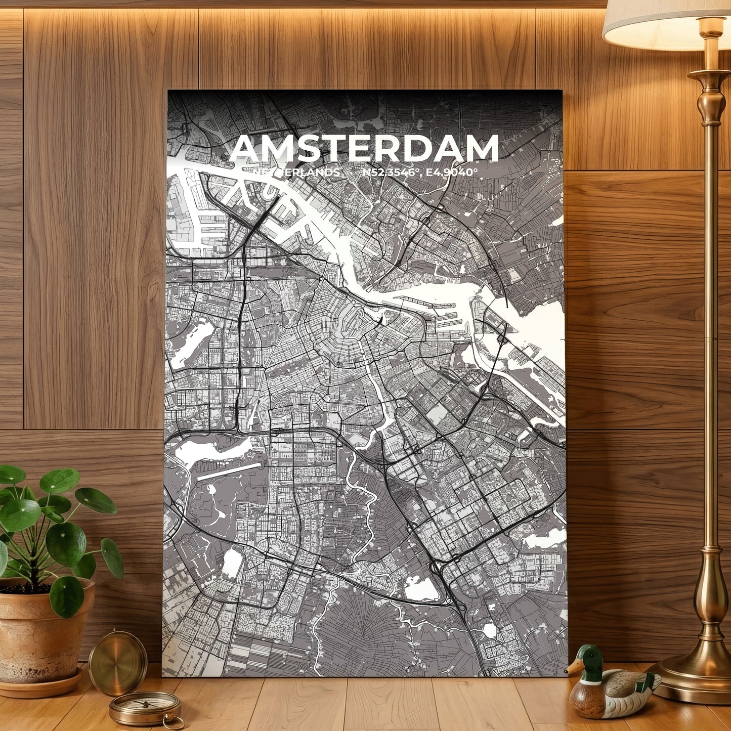 Amsterdam Ash Map Poster
