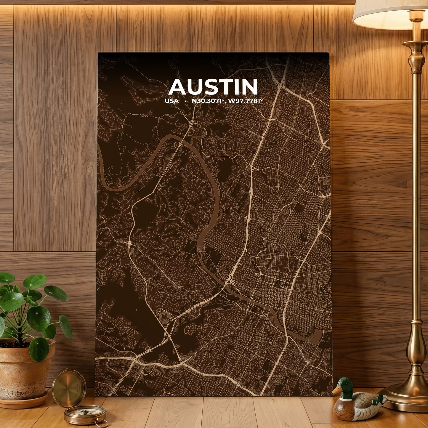 Austin Plum Map Poster