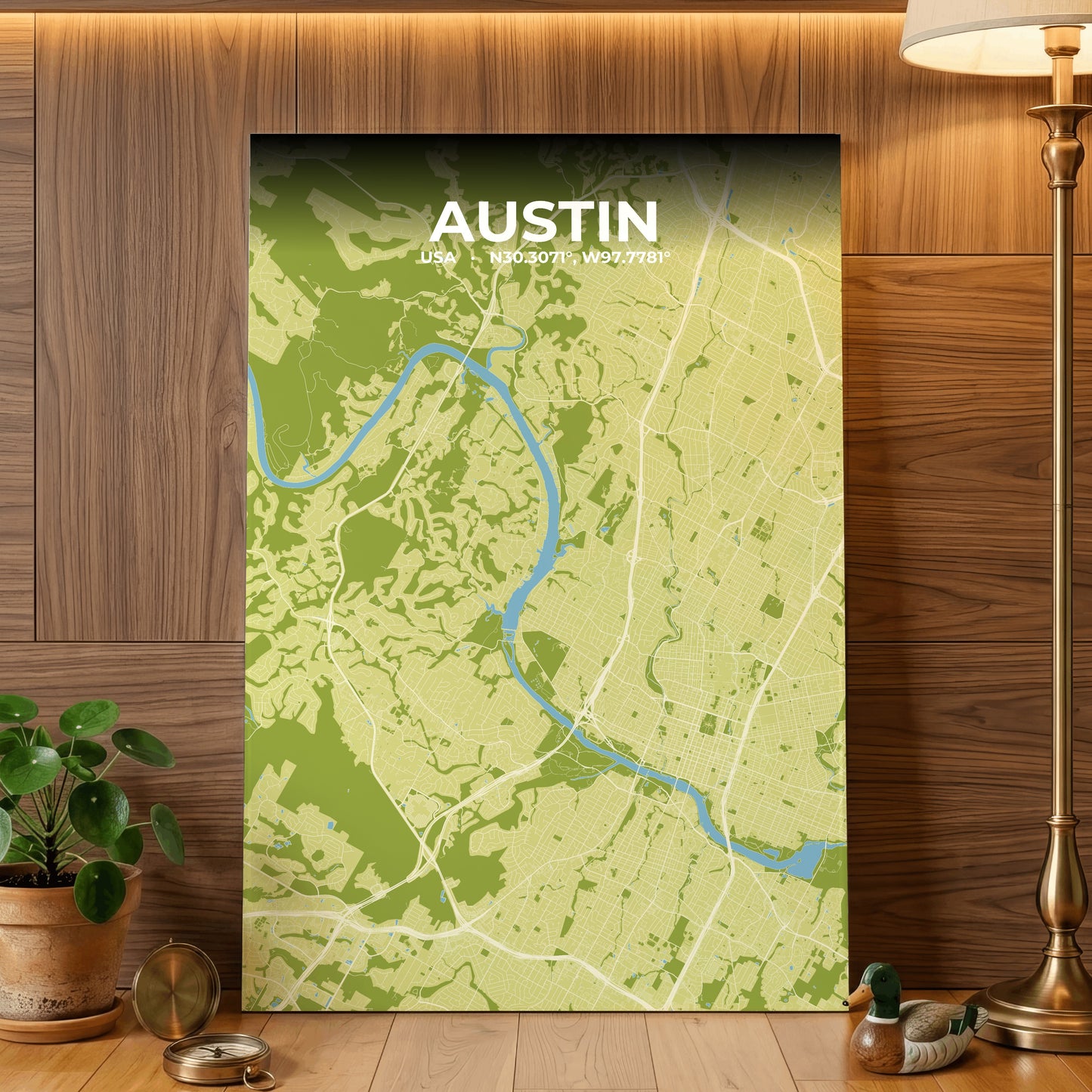Austin Fern Map Poster