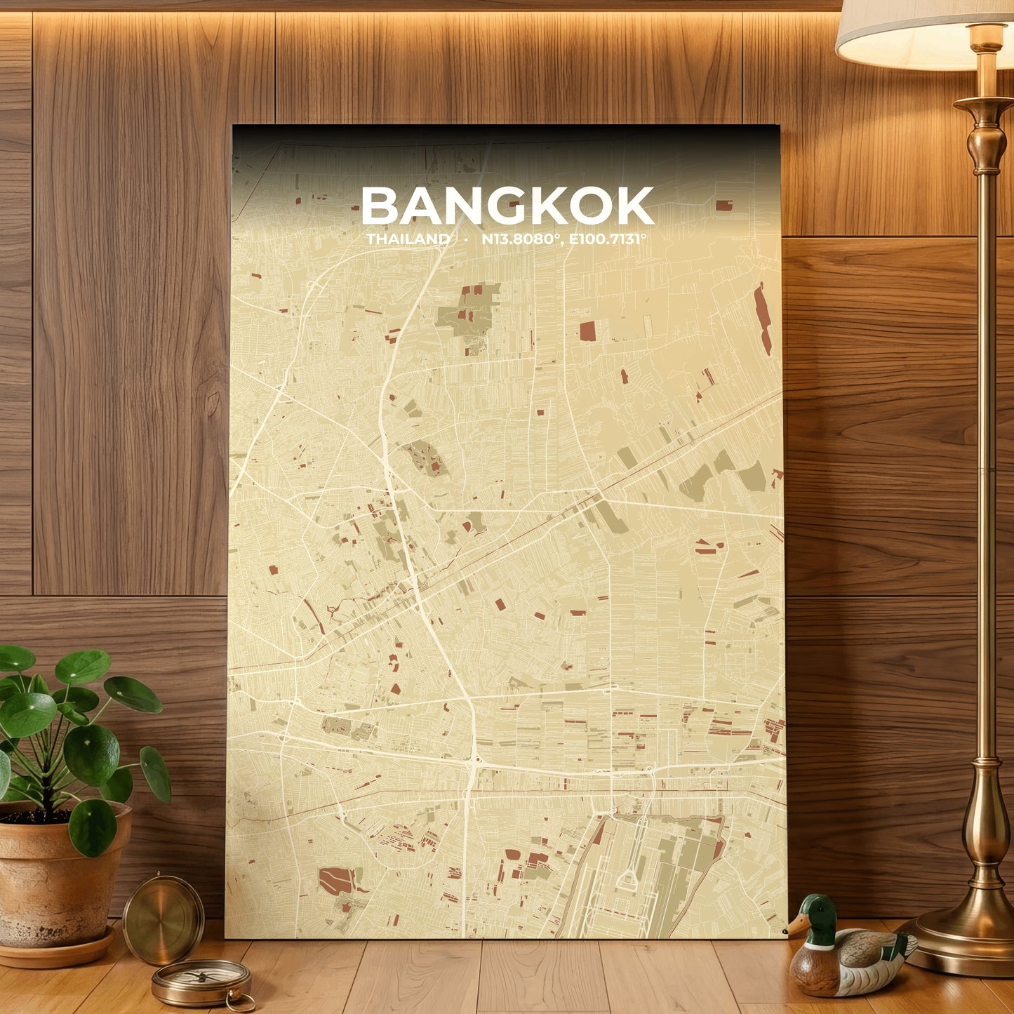 Bangkok Ember Map Poster