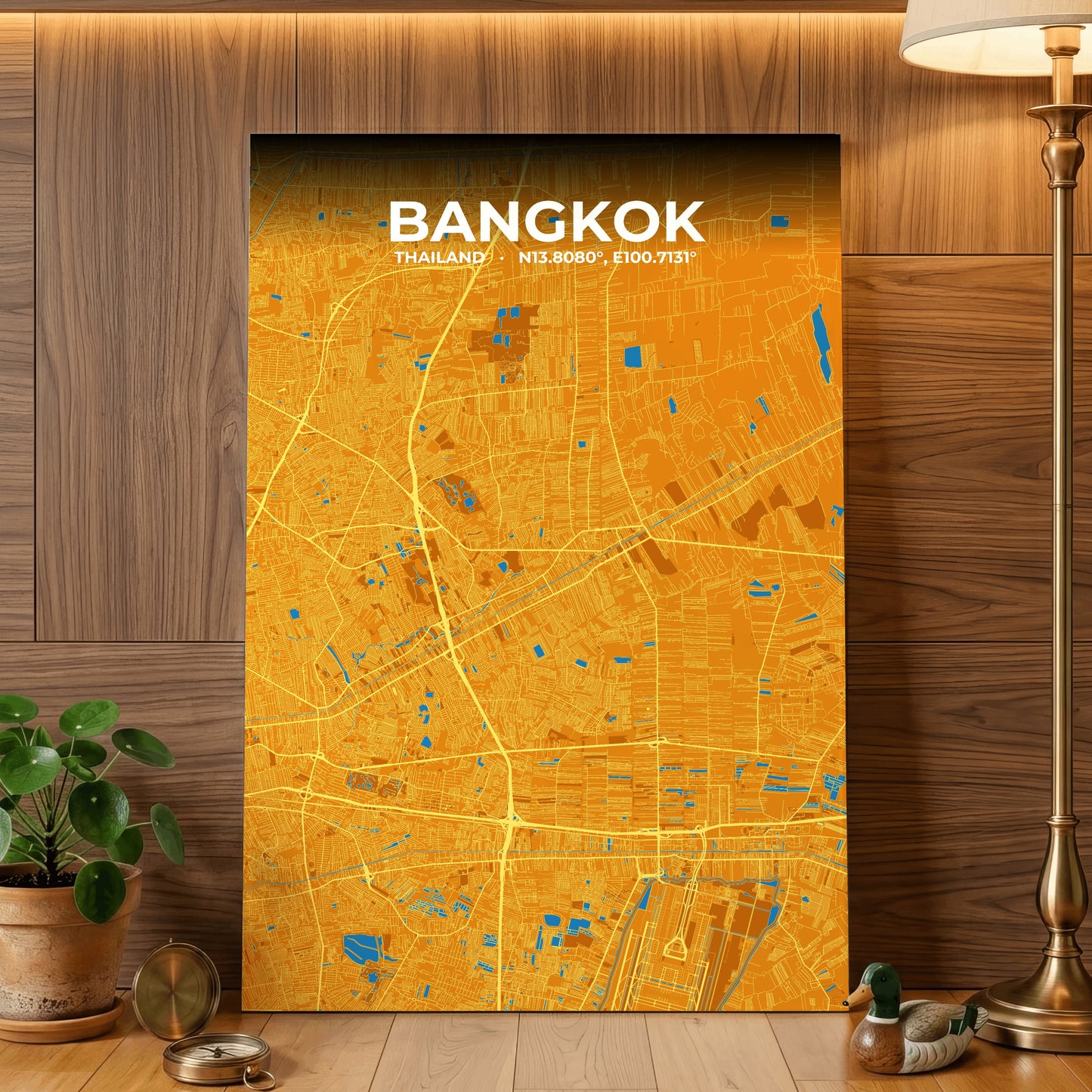 Bangkok Scorch Map Poster