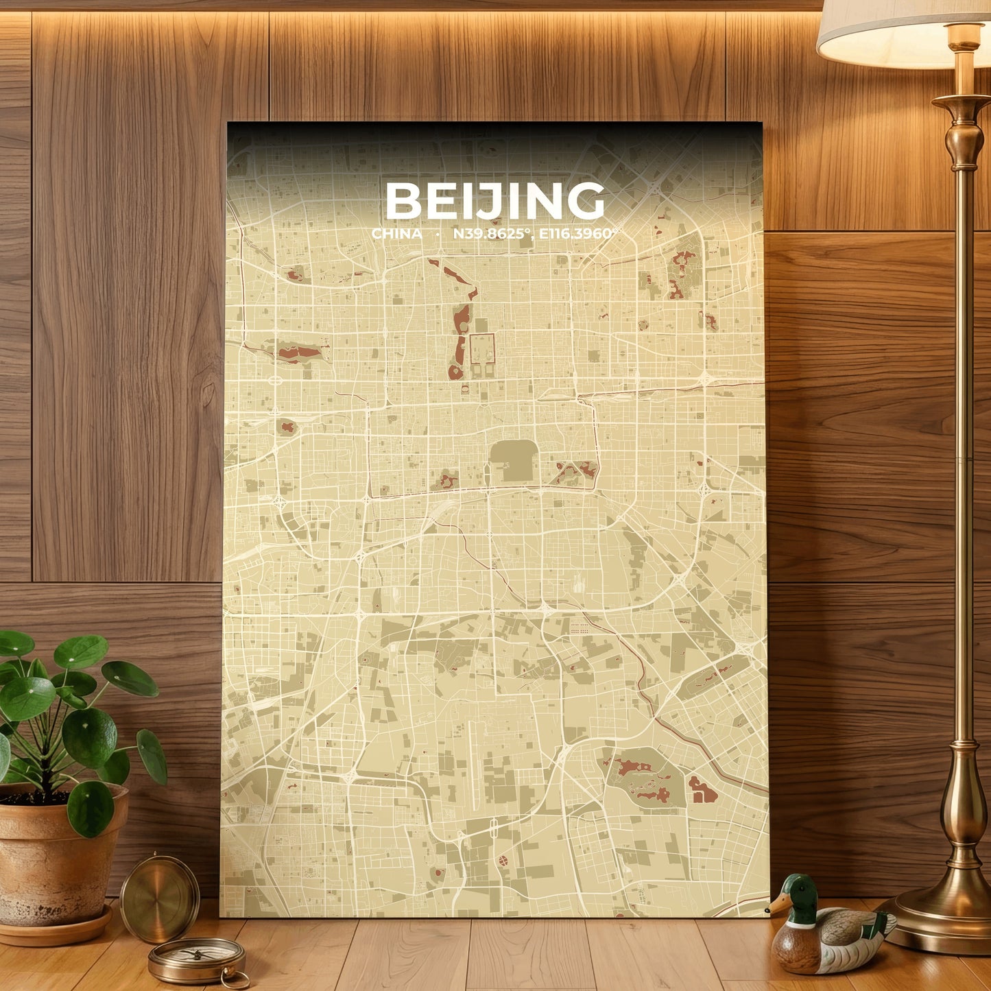 Beijing Ember Map Poster