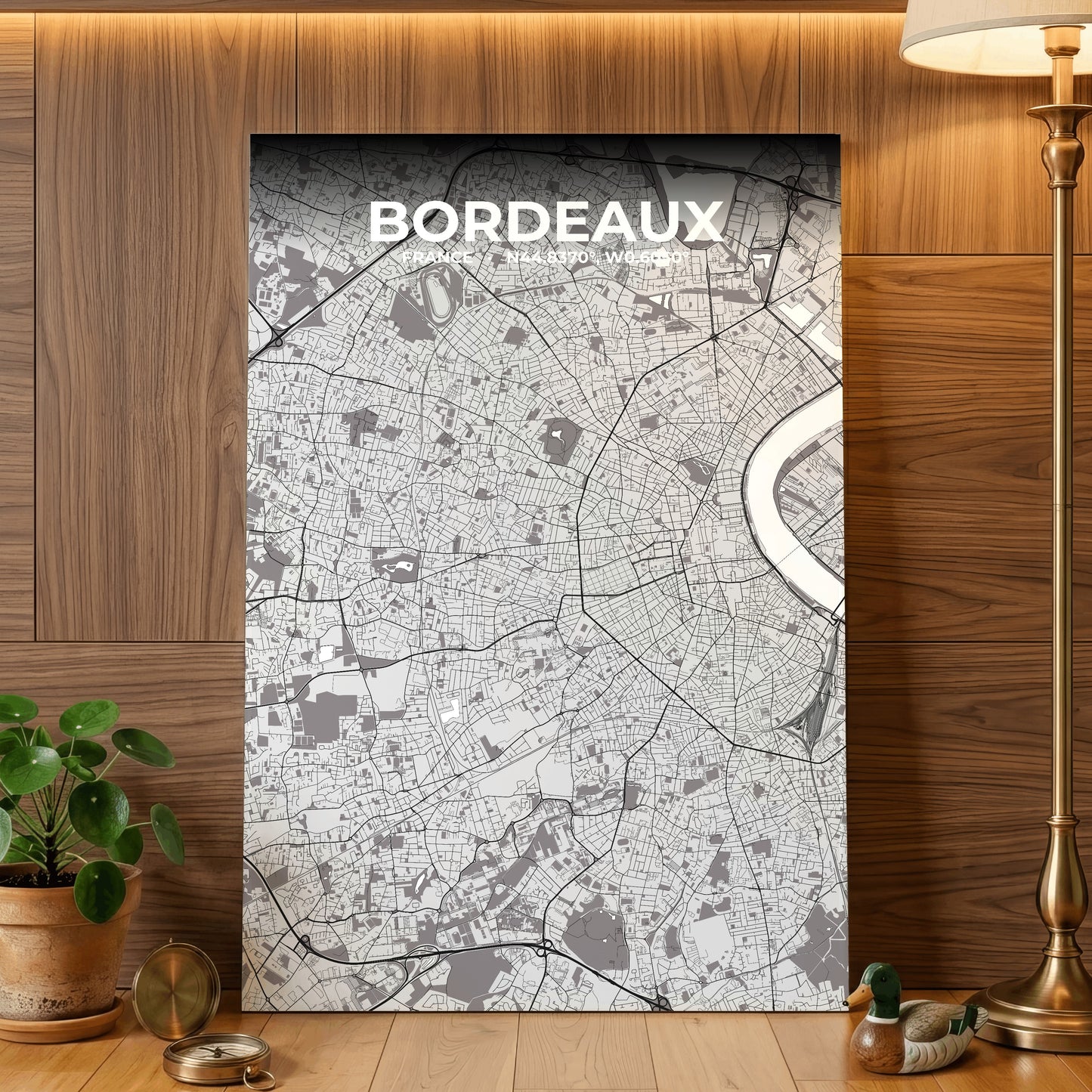 Bordeaux Ash Map Poster