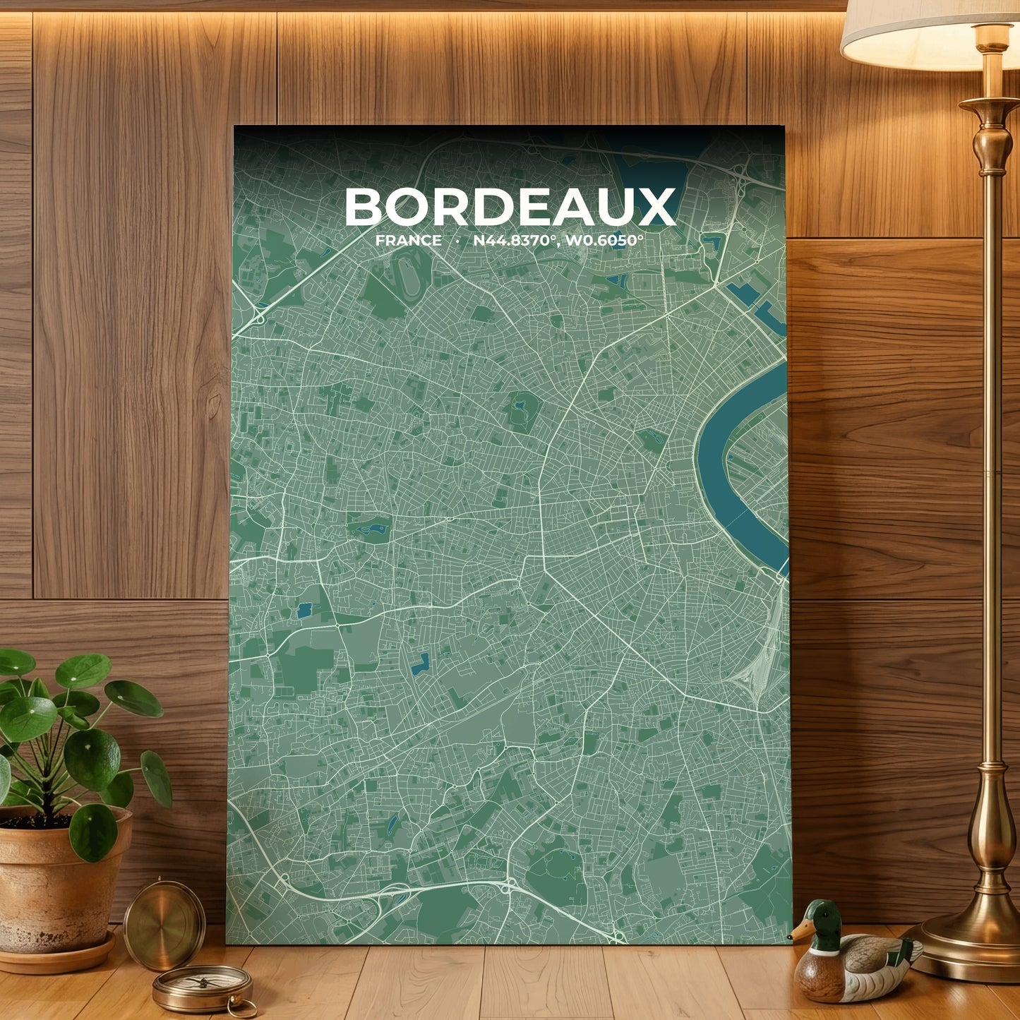 Bordeaux Mist Map Poster