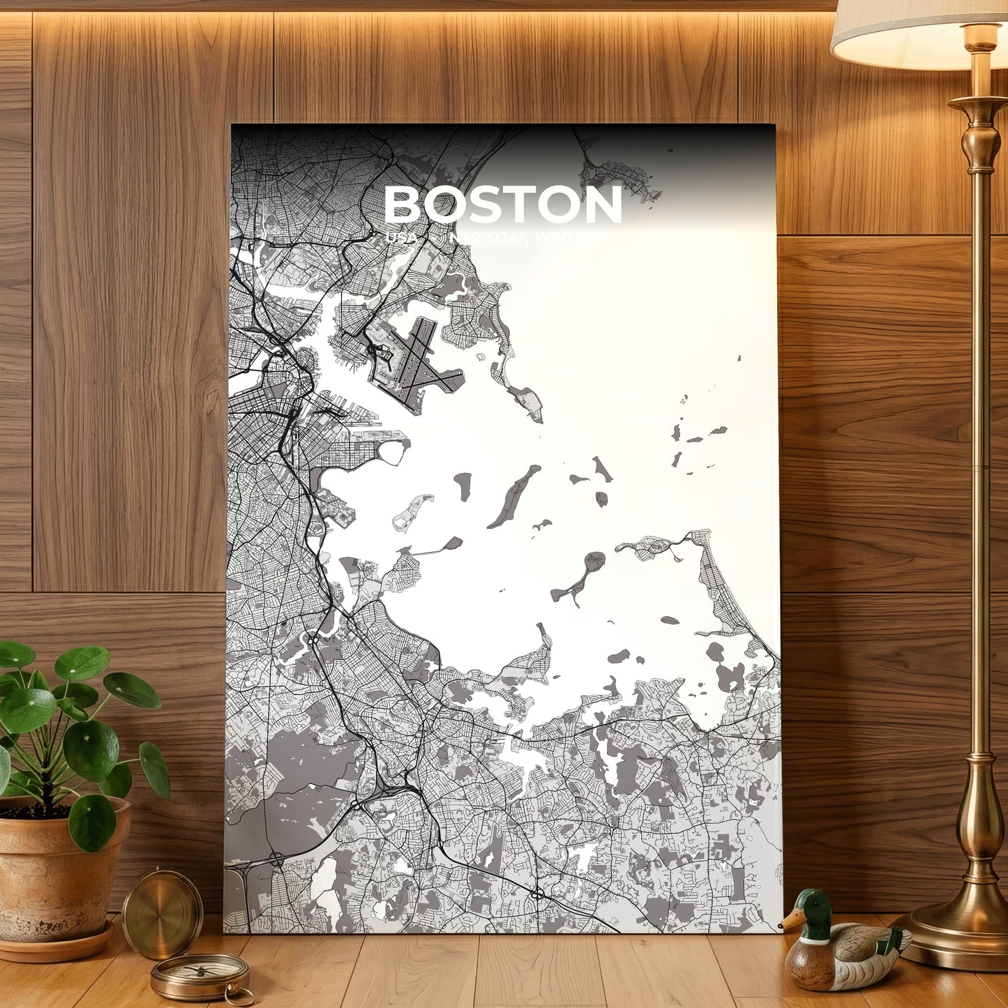 Boston Ash Map Poster