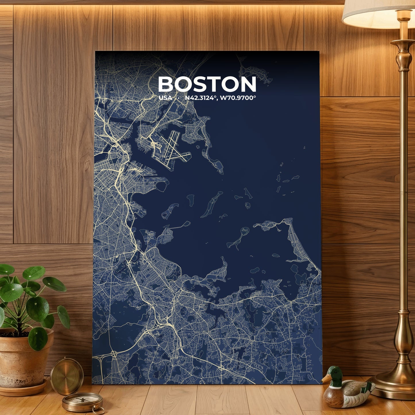 Boston Anchor Map Poster