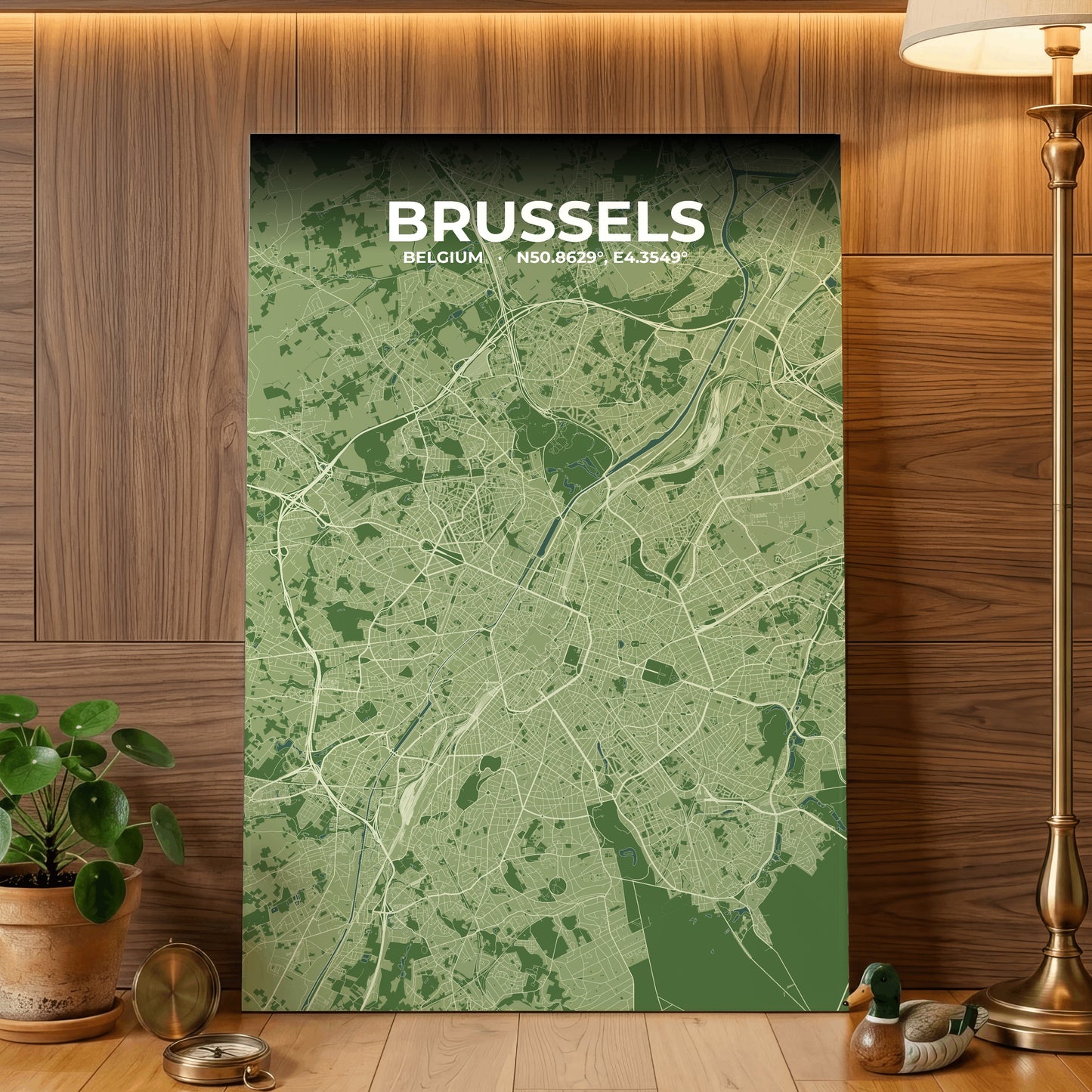 Brussels Clay Map Poster