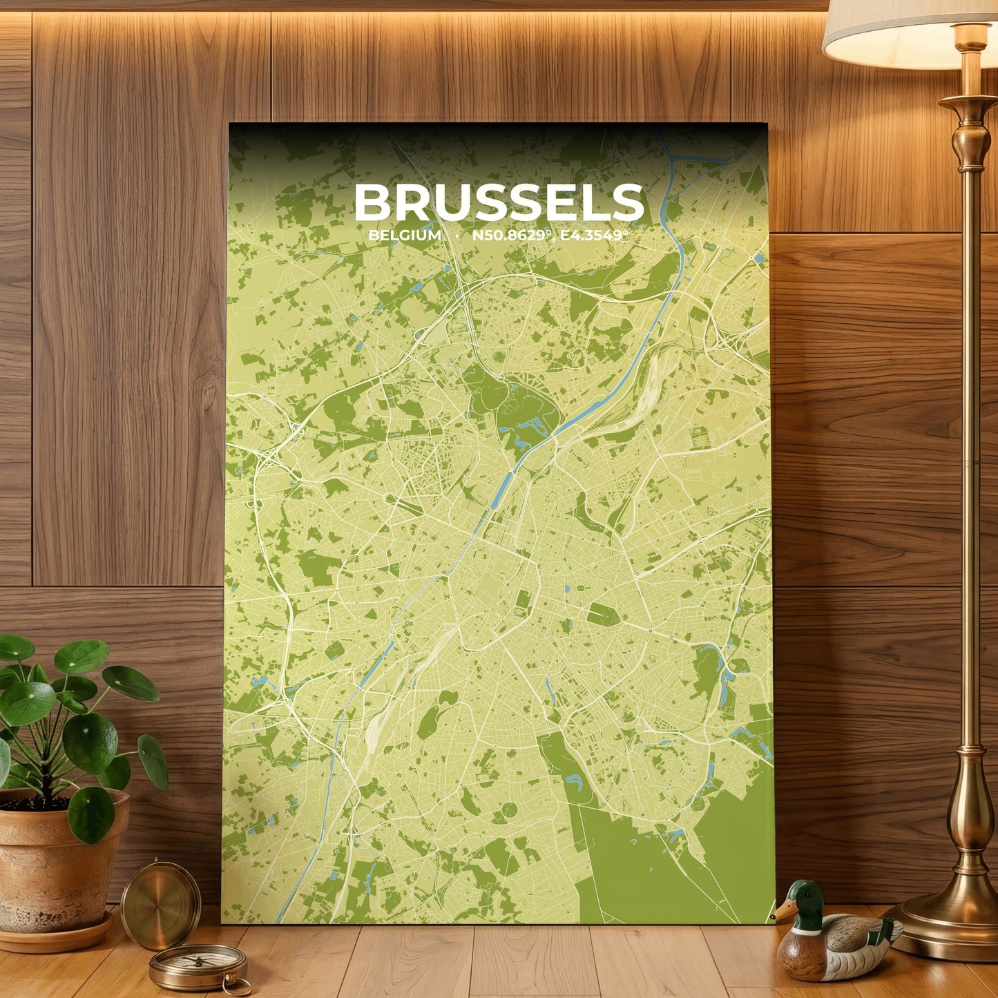 Brussels Fern Map Poster