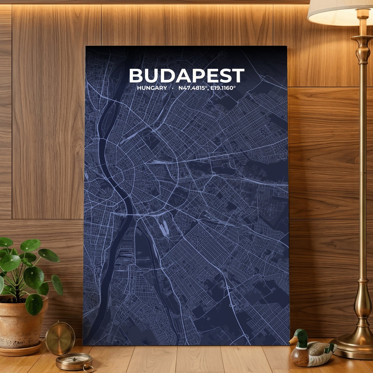 Budapest Tide Map Poster