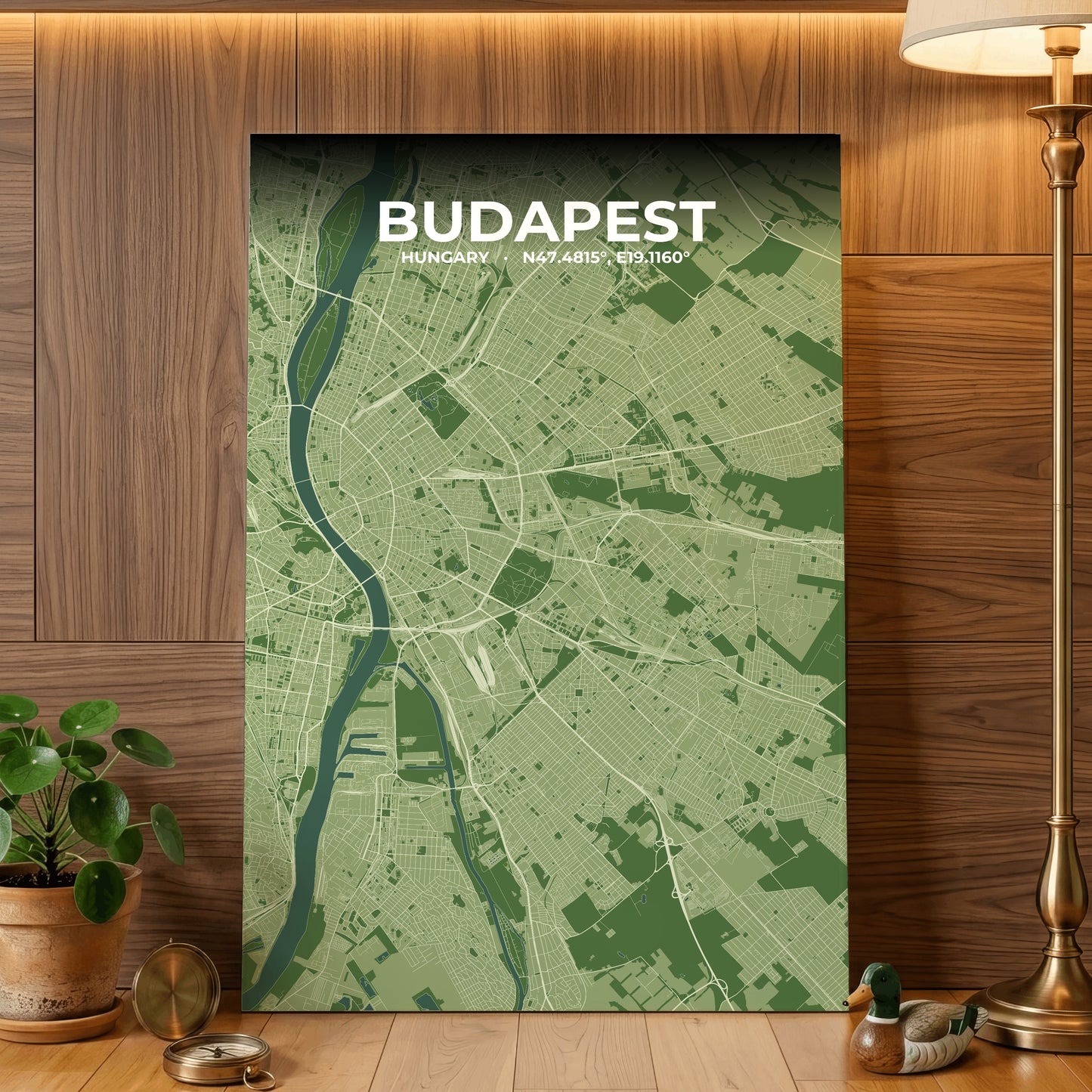 Budapest Clay Map Poster