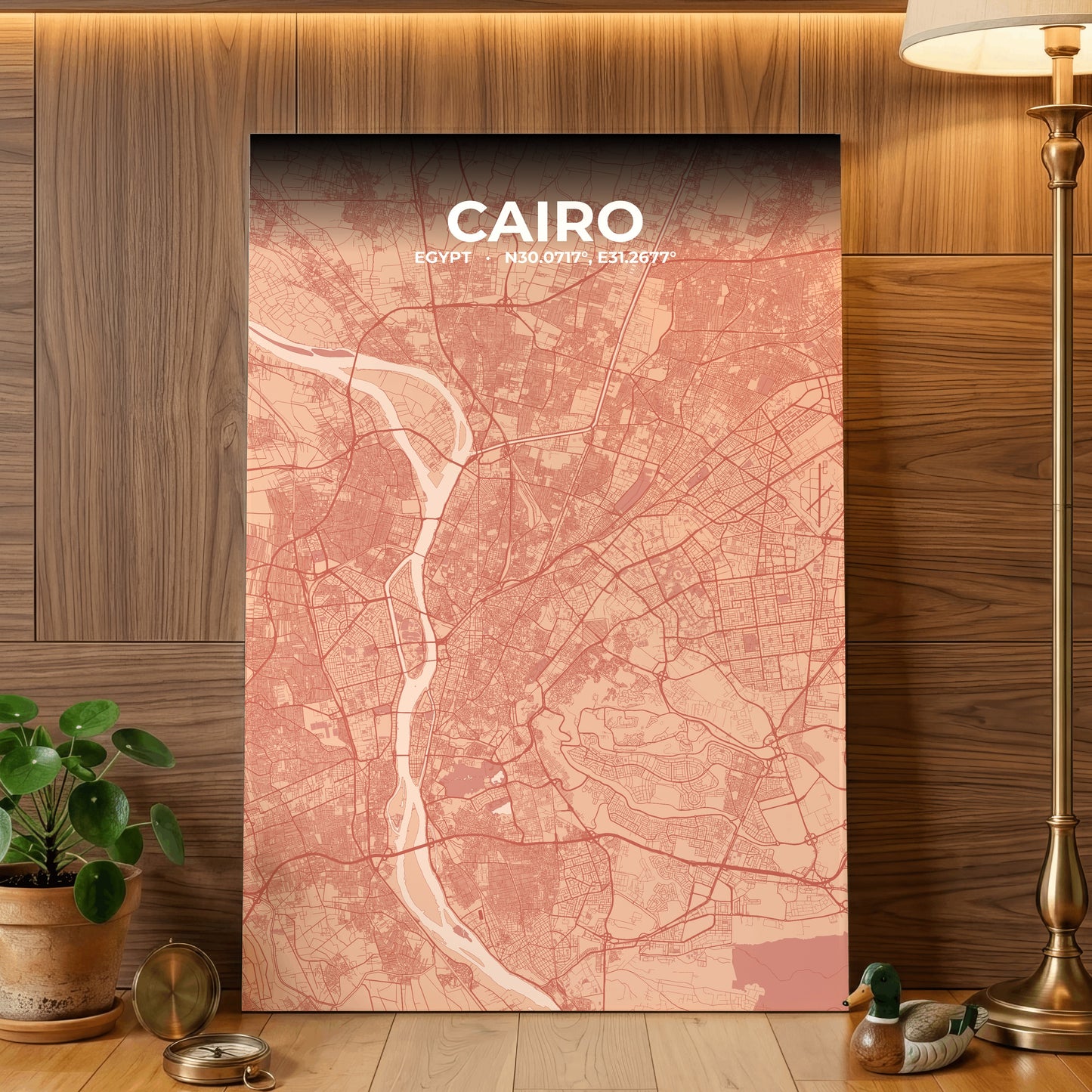 Cairo Blush Map Poster
