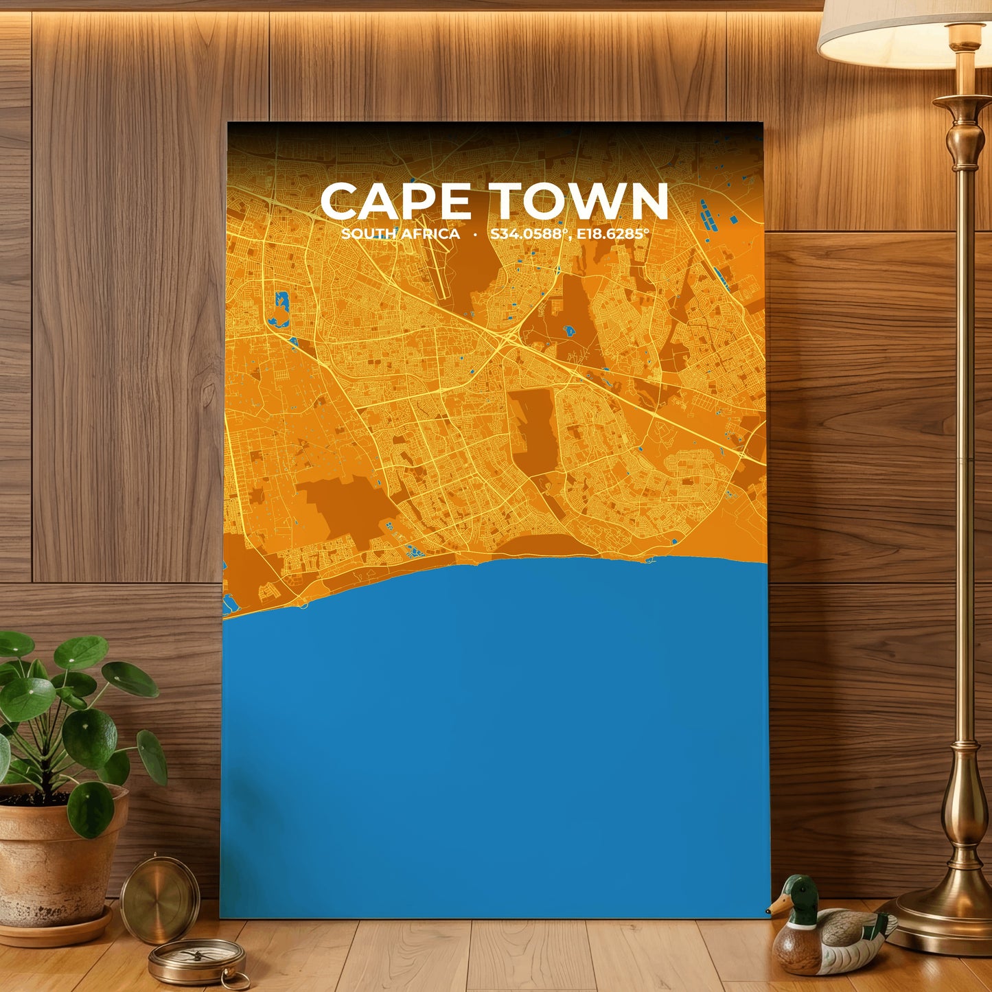 Cape Town Scorch Map Poster
