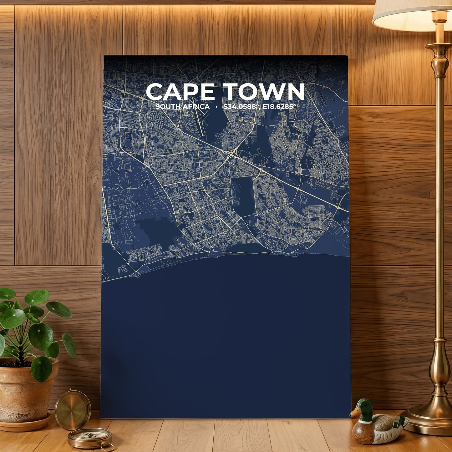 Cape Town Anchor Map Poster