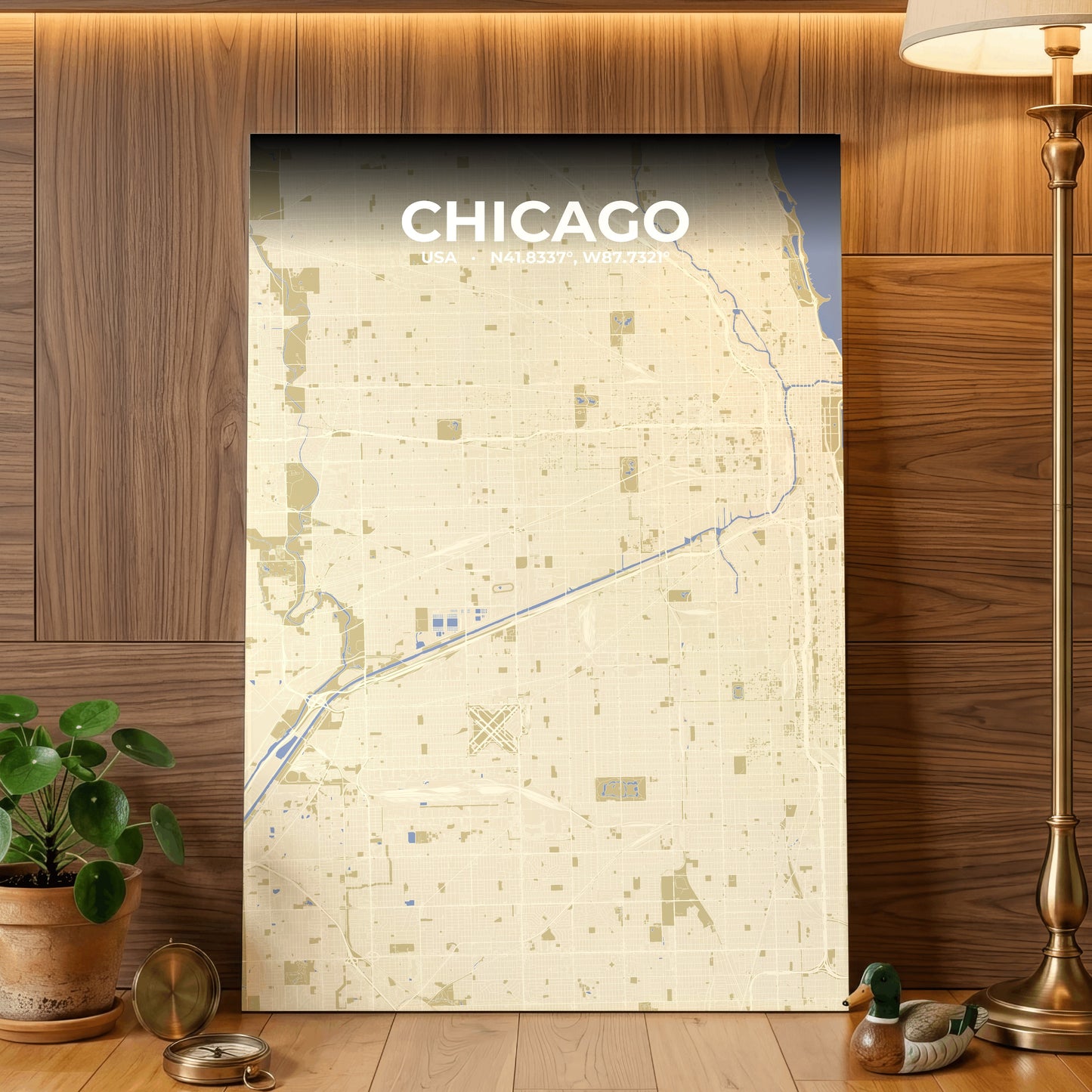 Chicago Barn Map Poster