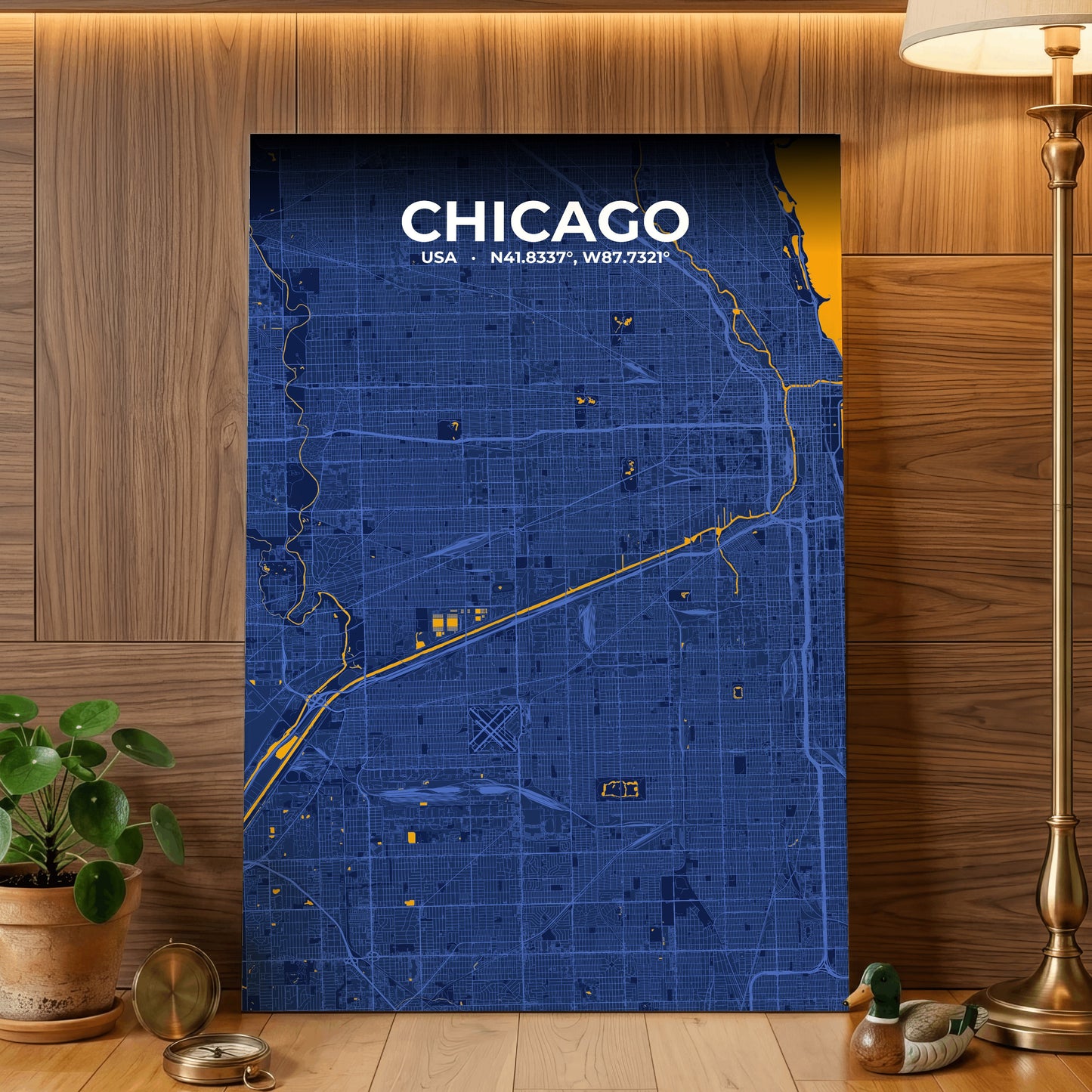 Chicago Ink Map Poster