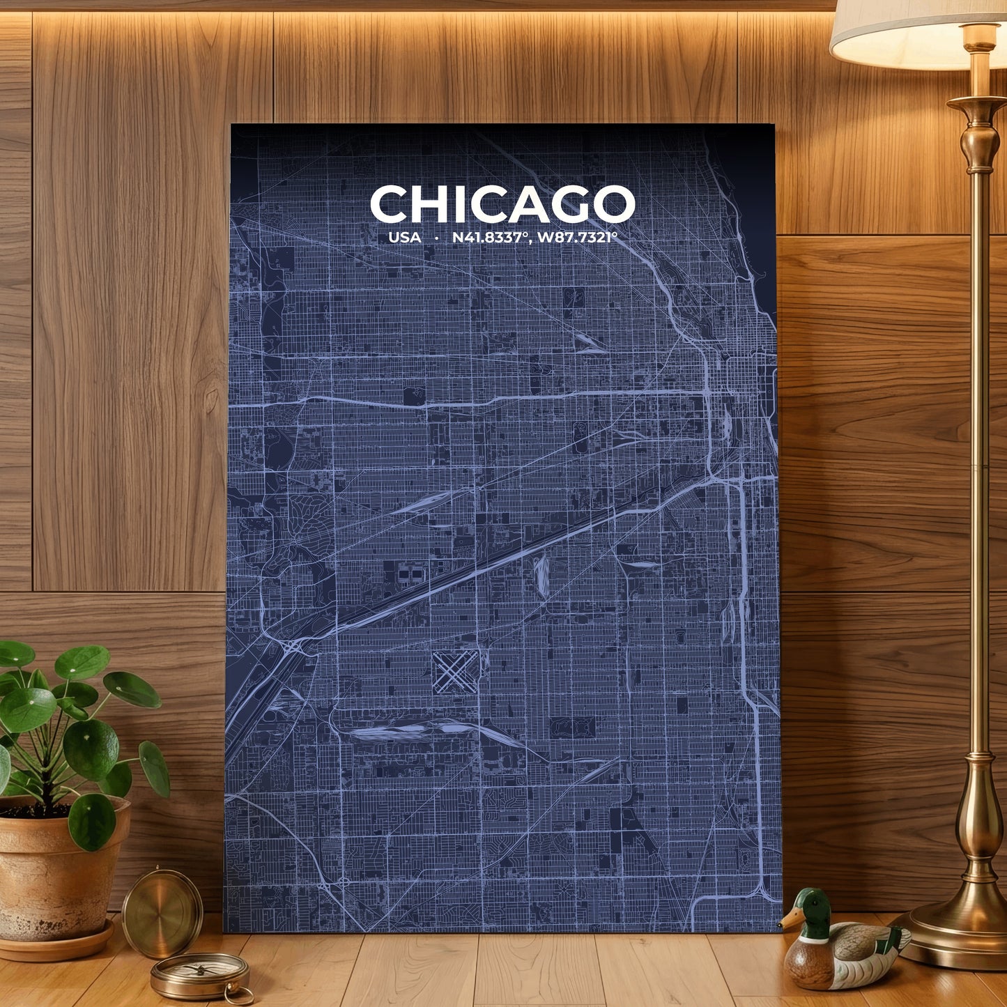 Chicago Tide Map Poster