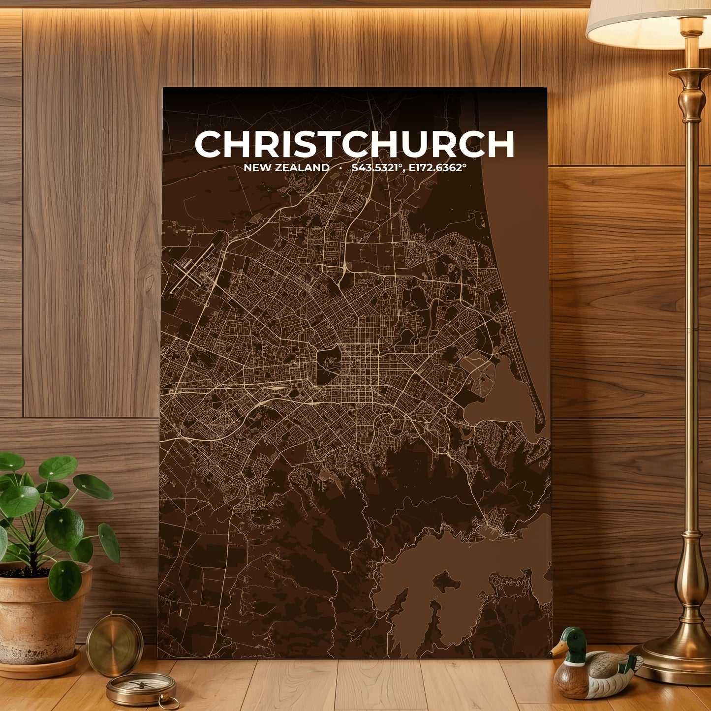 Christchurch Plum Map Poster
