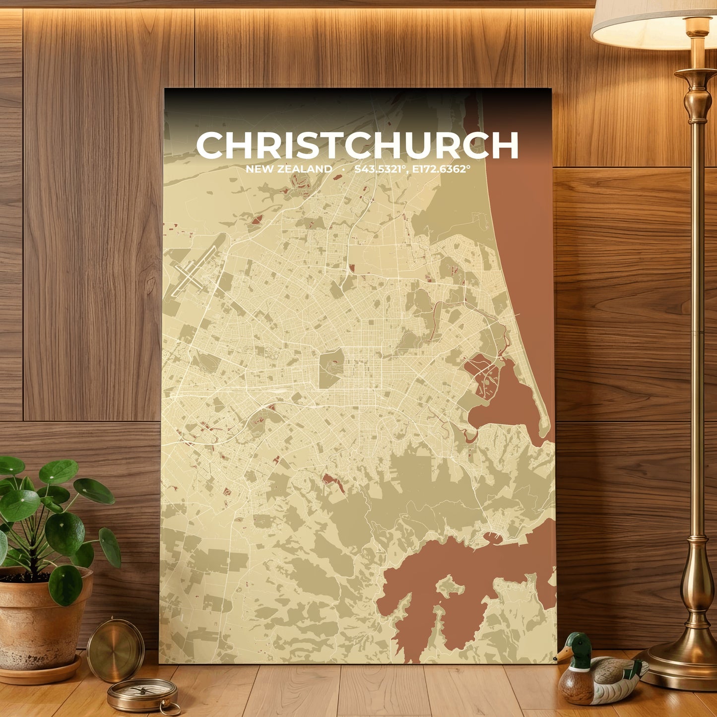 Christchurch Ember Map Poster