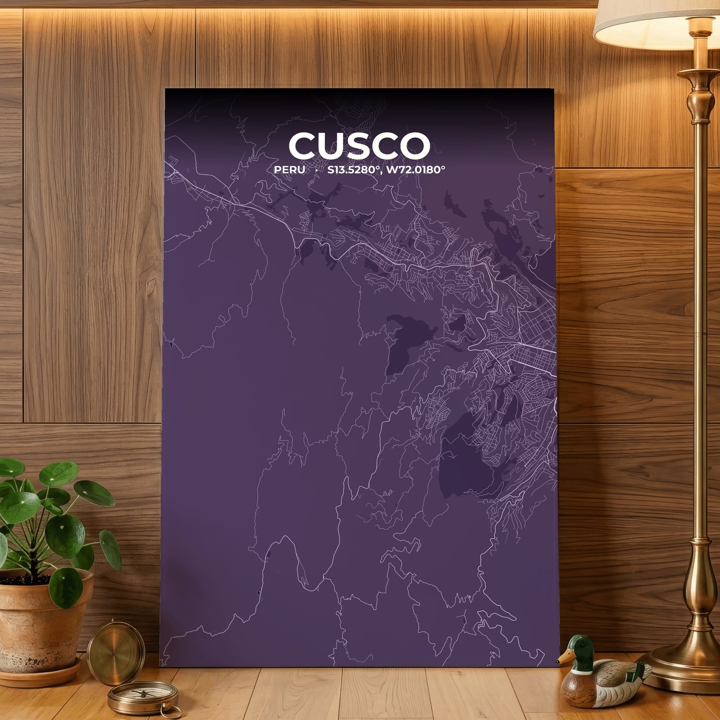 Cusco Dusk Map Poster