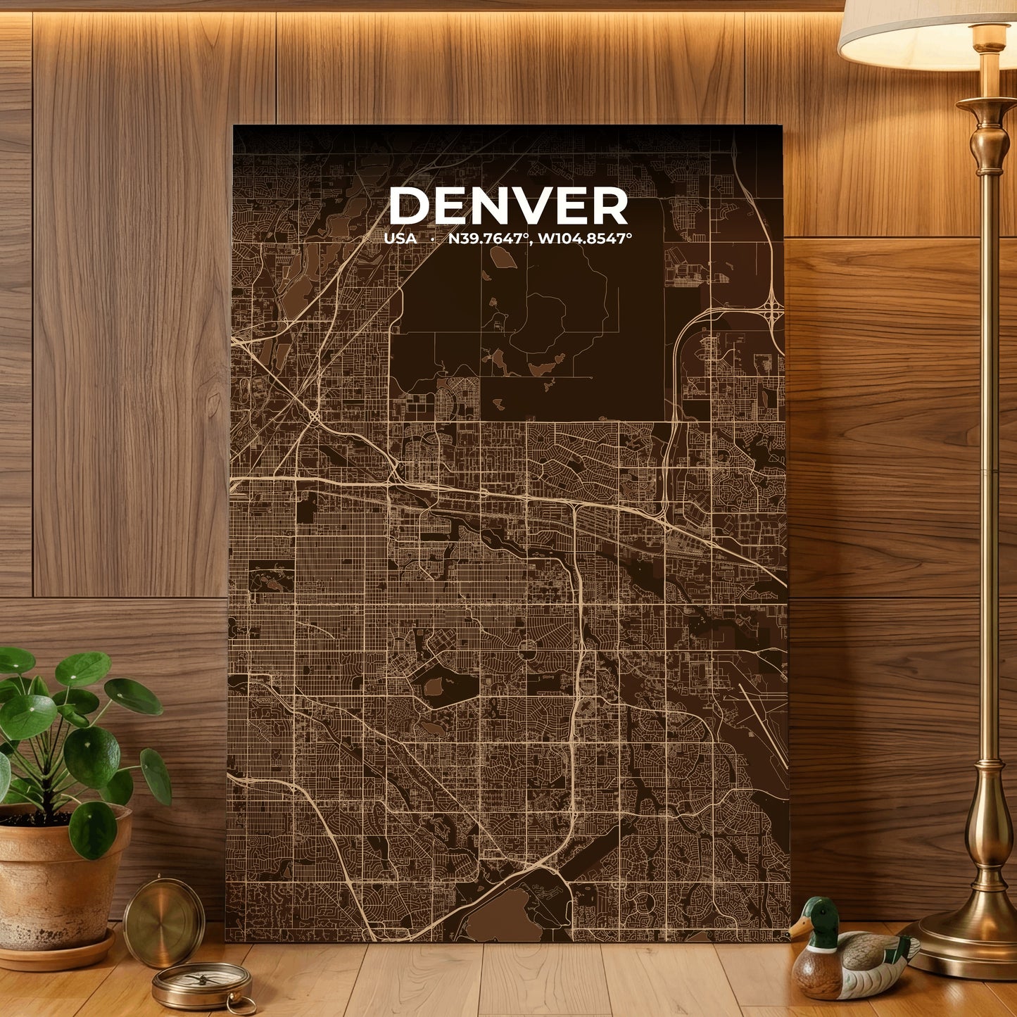 Denver Plum Map Poster