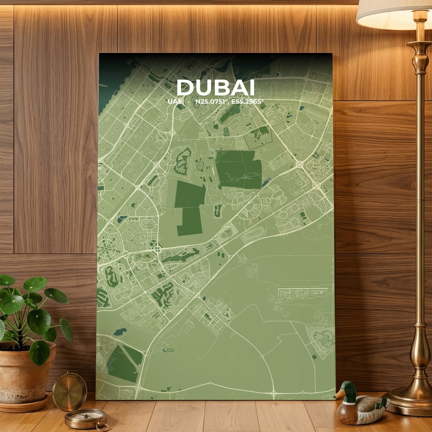 Dubai Clay Map Poster