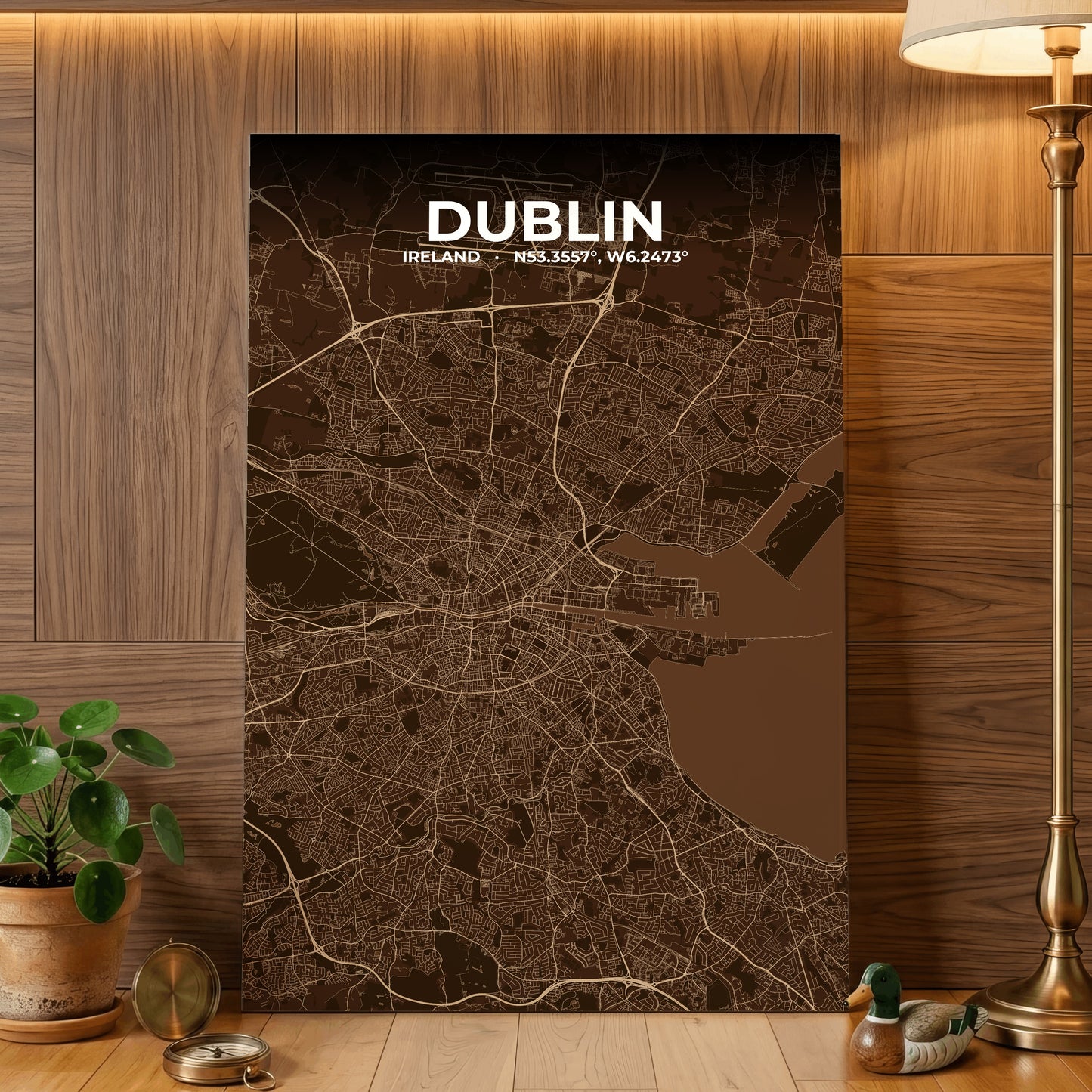 Dublin Plum Map Poster
