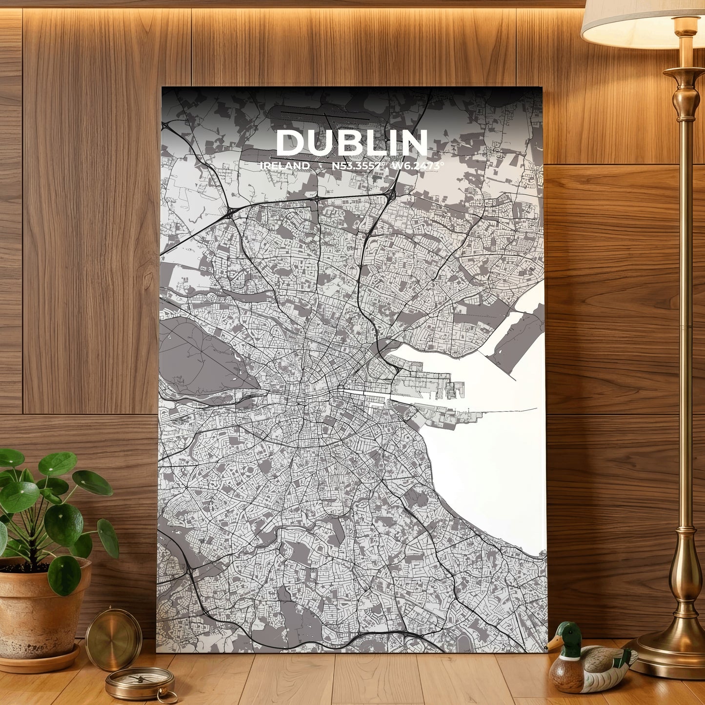 Dublin Ash Map Poster