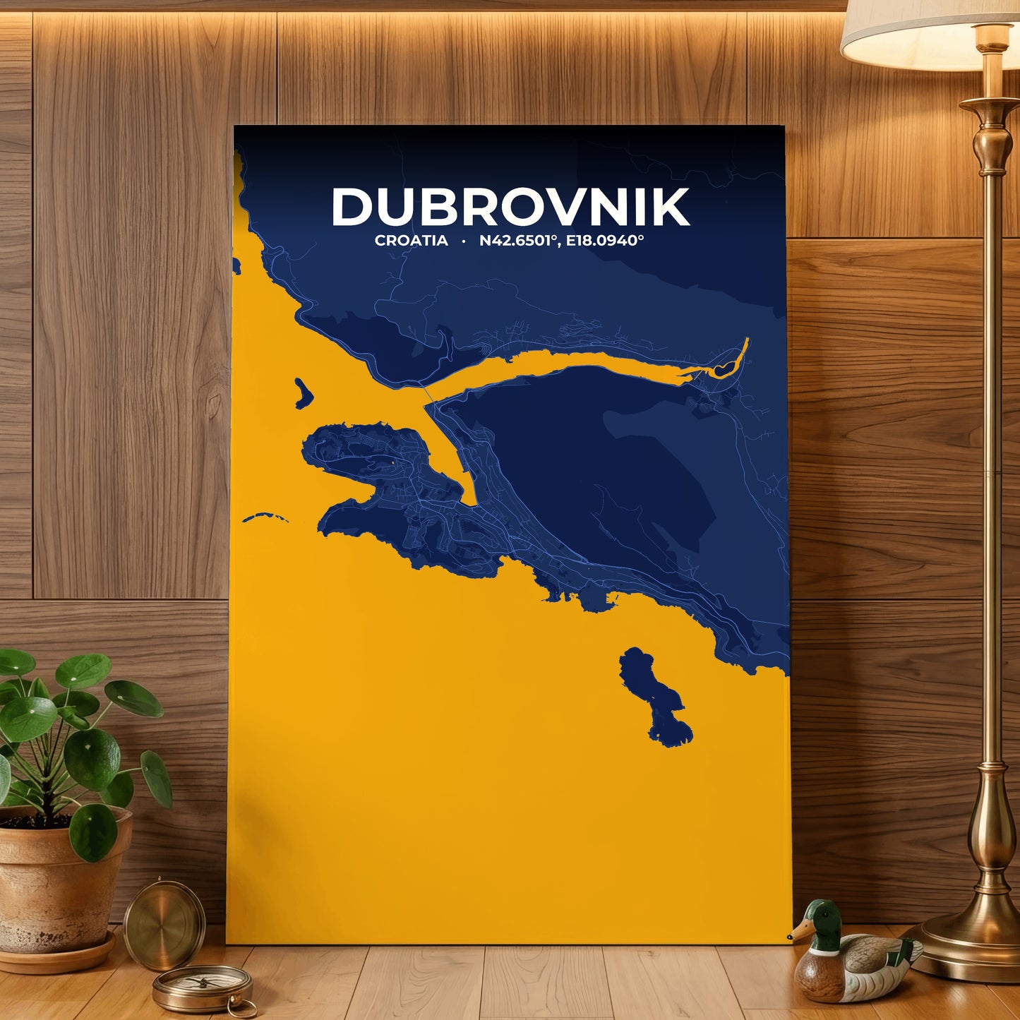 Dubrovnik Ink Map Poster