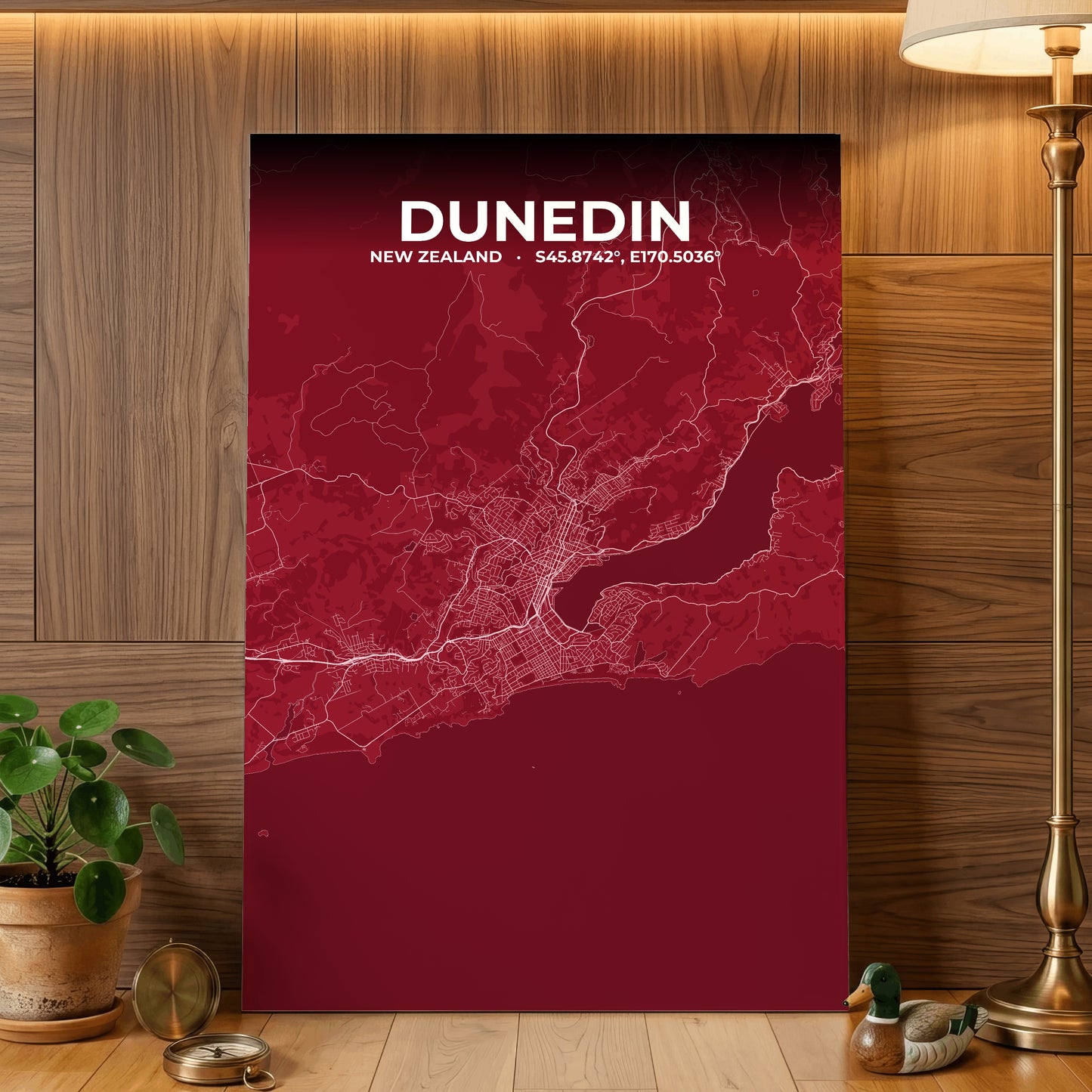 Dunedin Garnet Map Poster