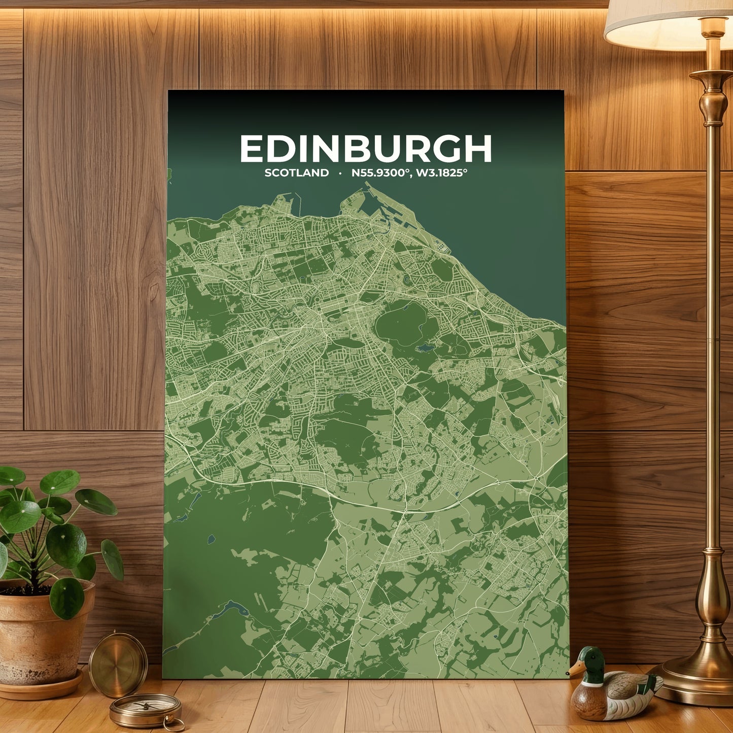 Edinburgh Clay Map Poster