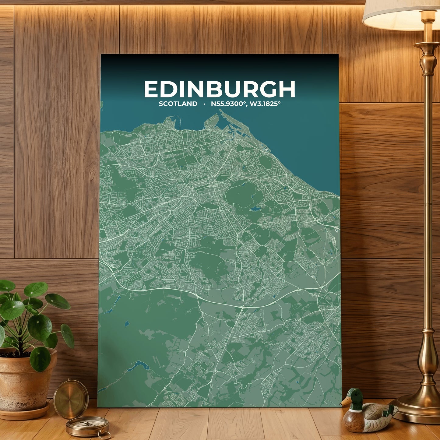 Edinburgh Mist Map Poster