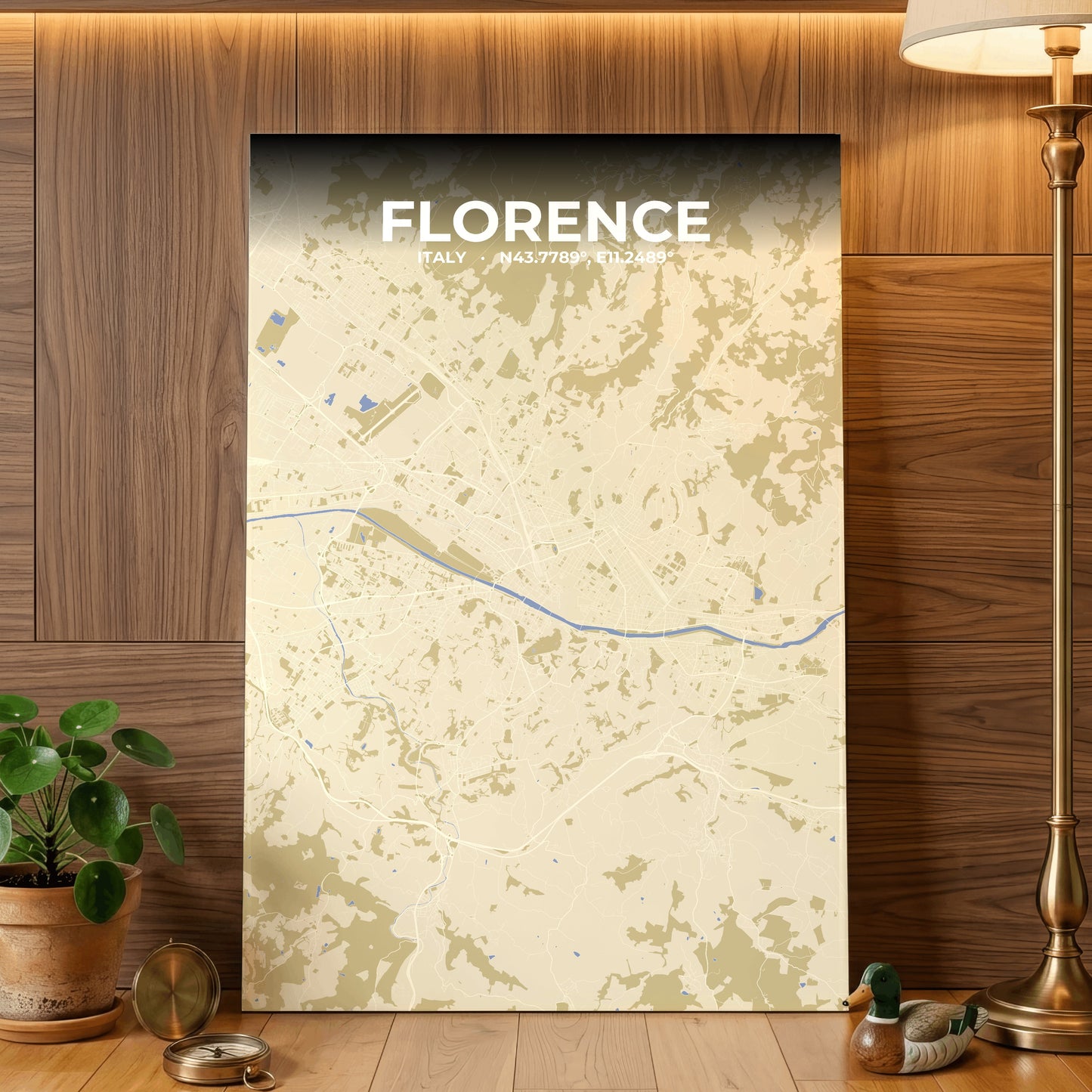 Florence Barn Map Poster