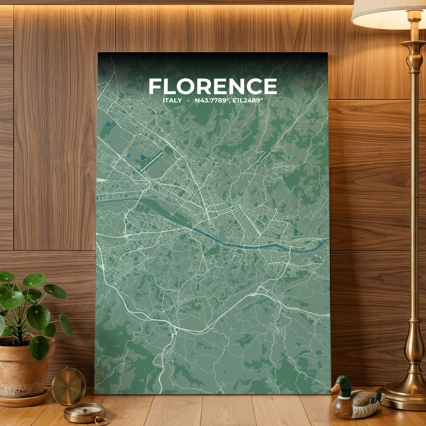 Florence Mist Map Poster