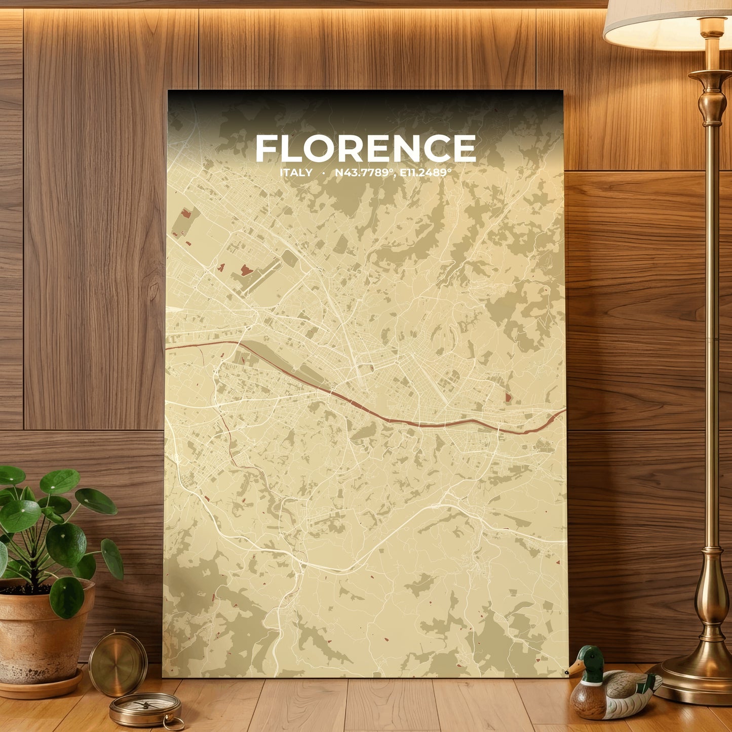 Florence Ember Map Poster