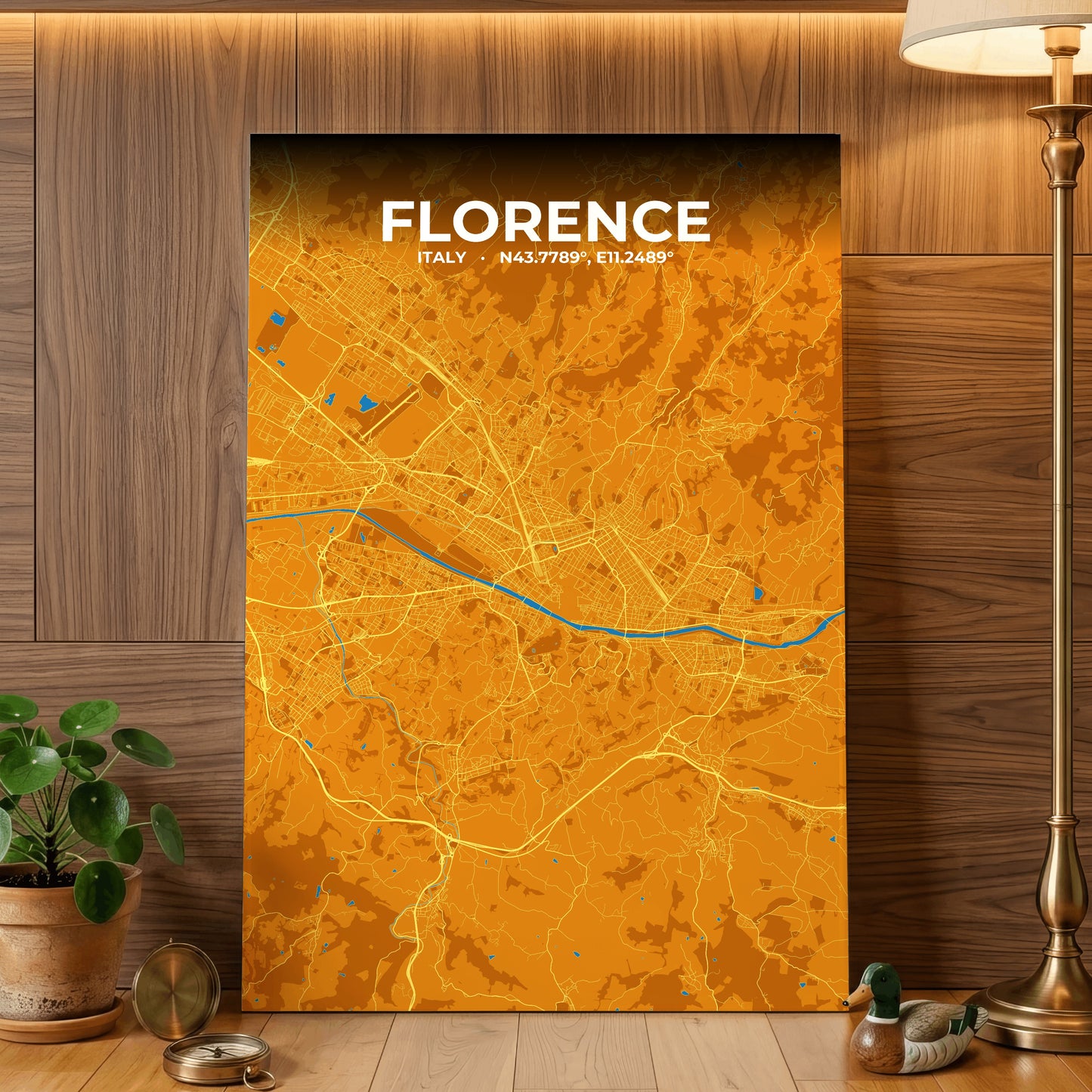 Florence Scorch Map Poster
