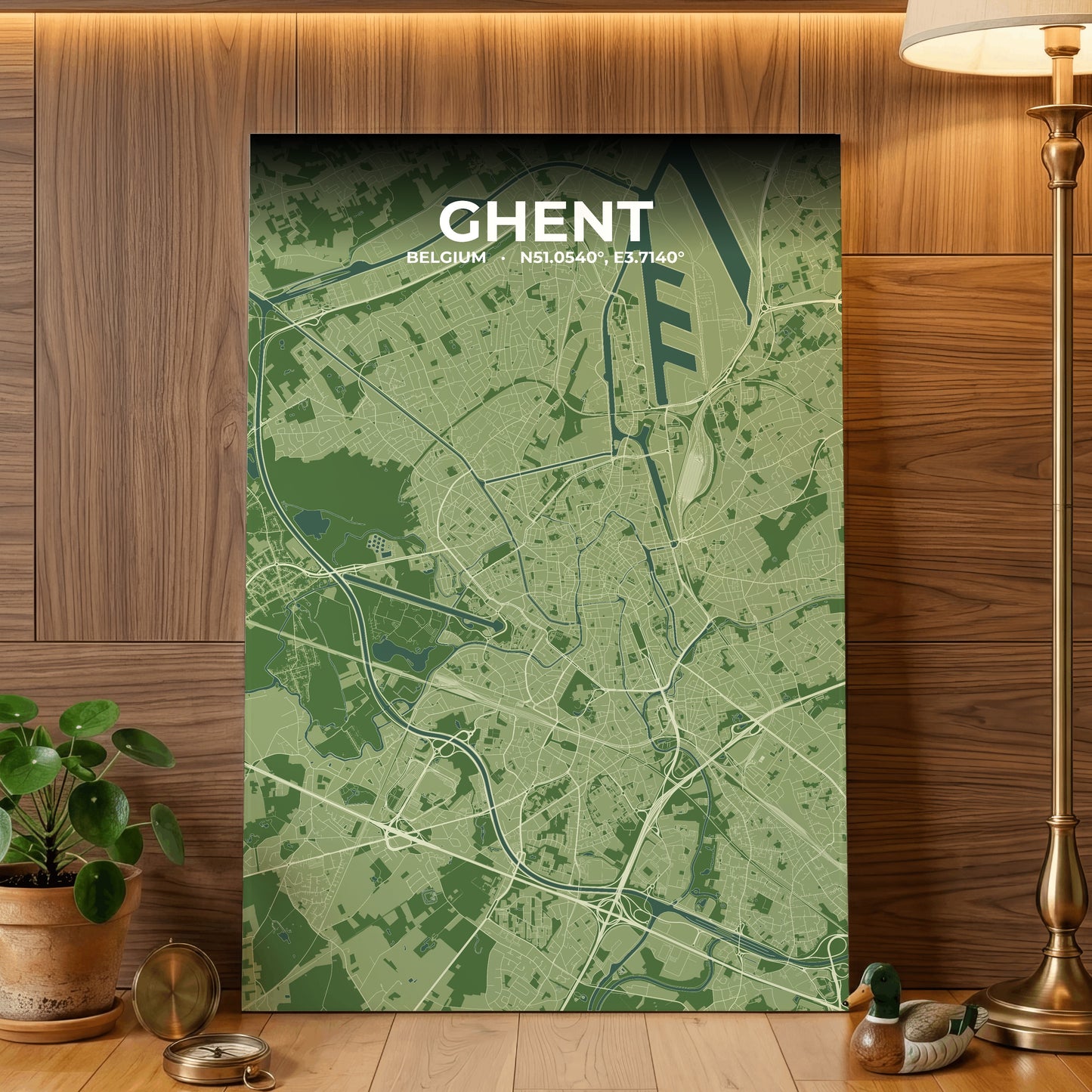 Ghent Clay Map Poster