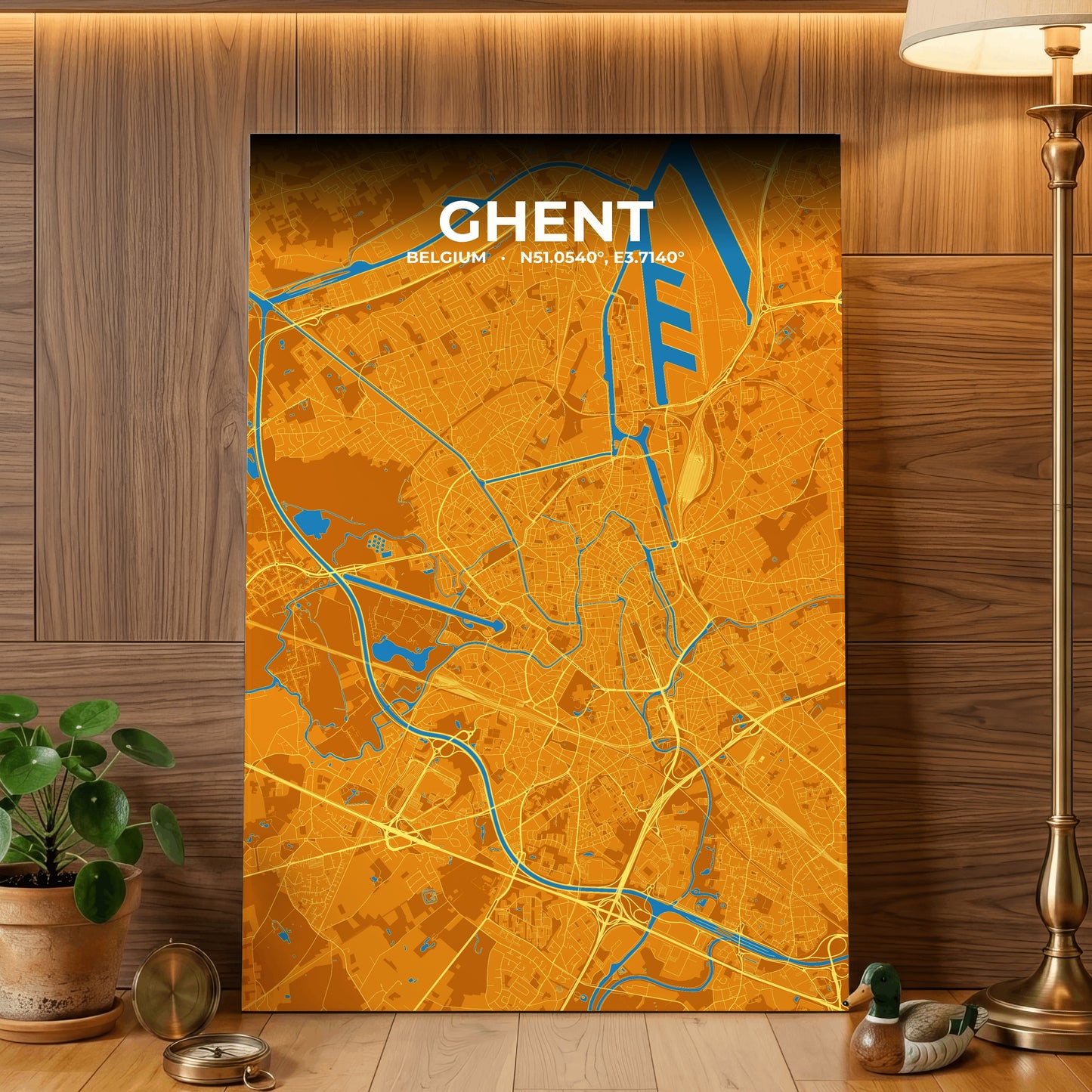 Ghent Scorch Map Poster