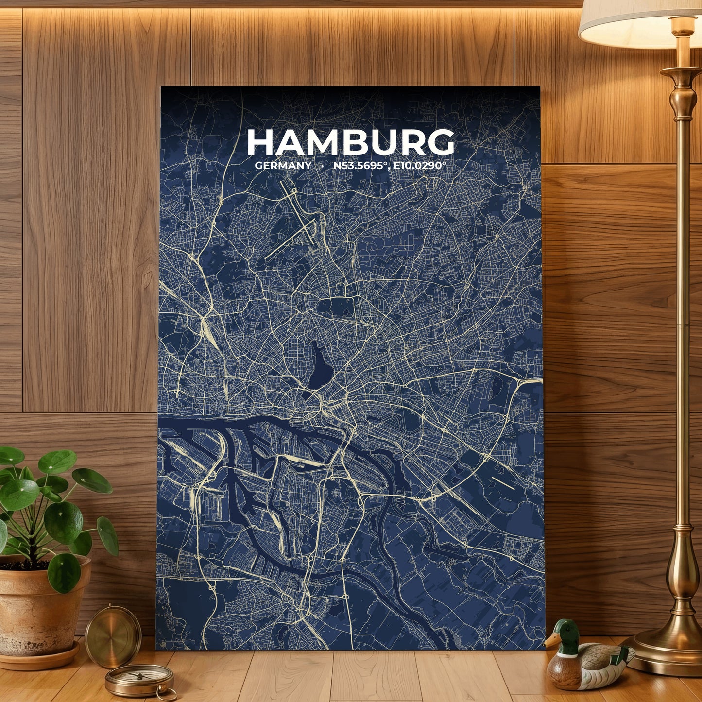 Hamburg Anchor Map Poster