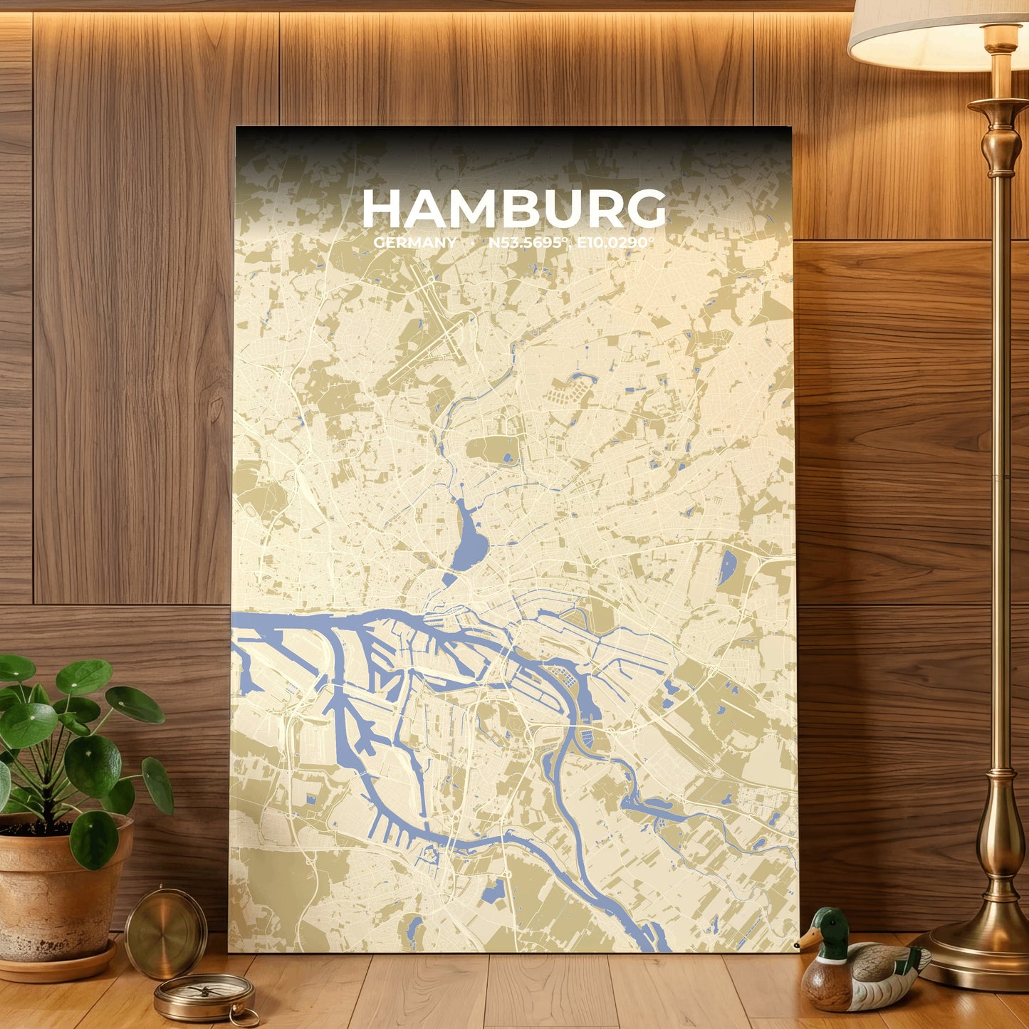 Hamburg Barn Map Poster