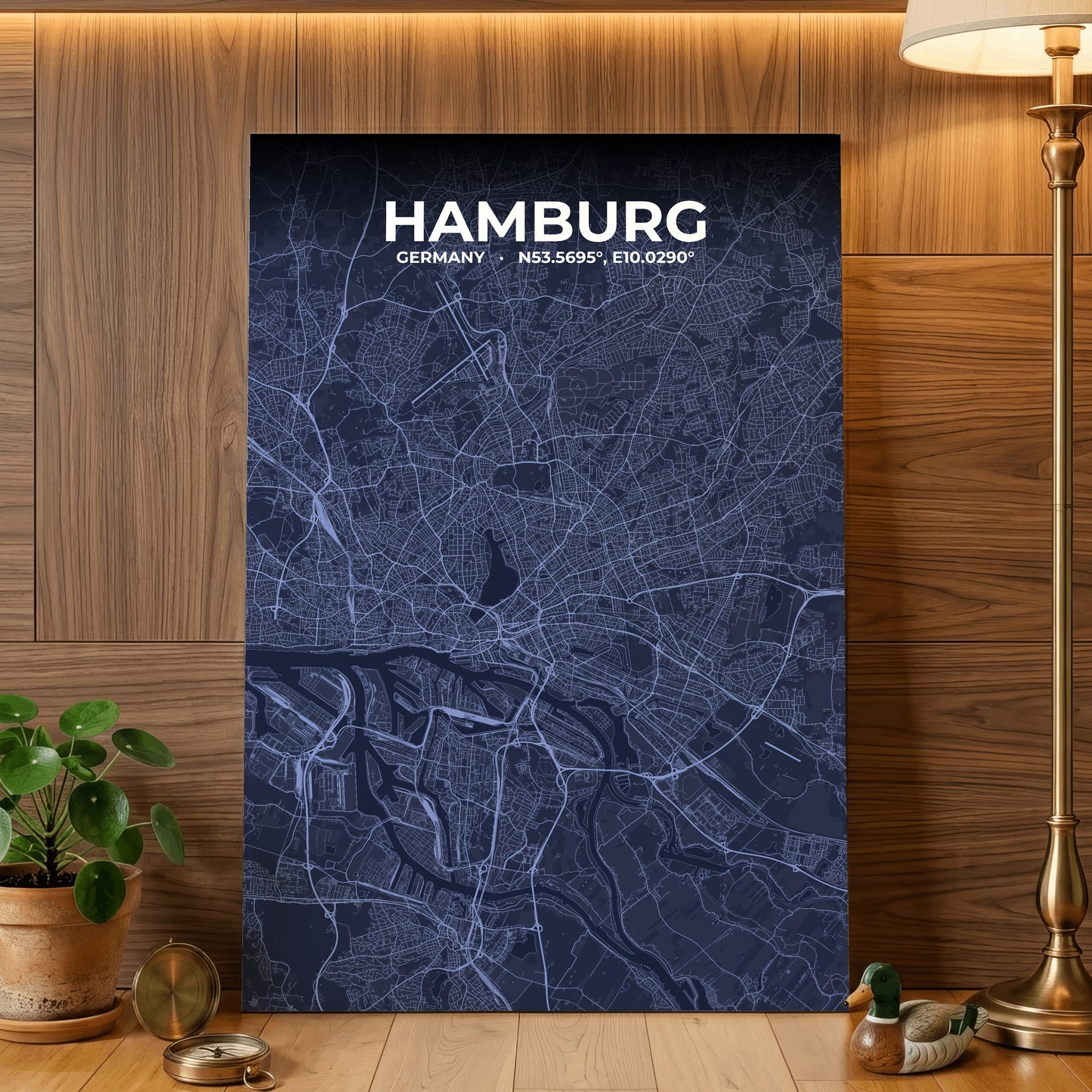 Hamburg Tide Map Poster