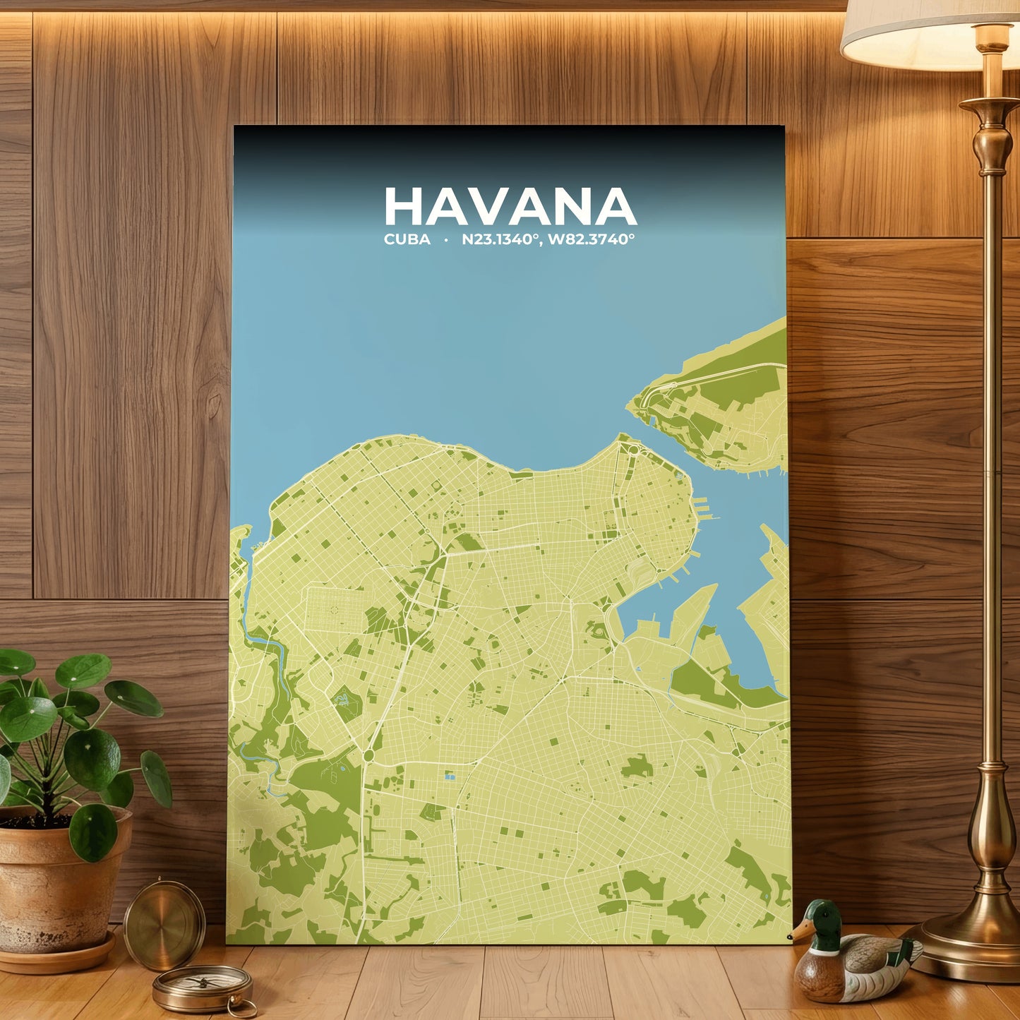 Havana Fern Map Poster