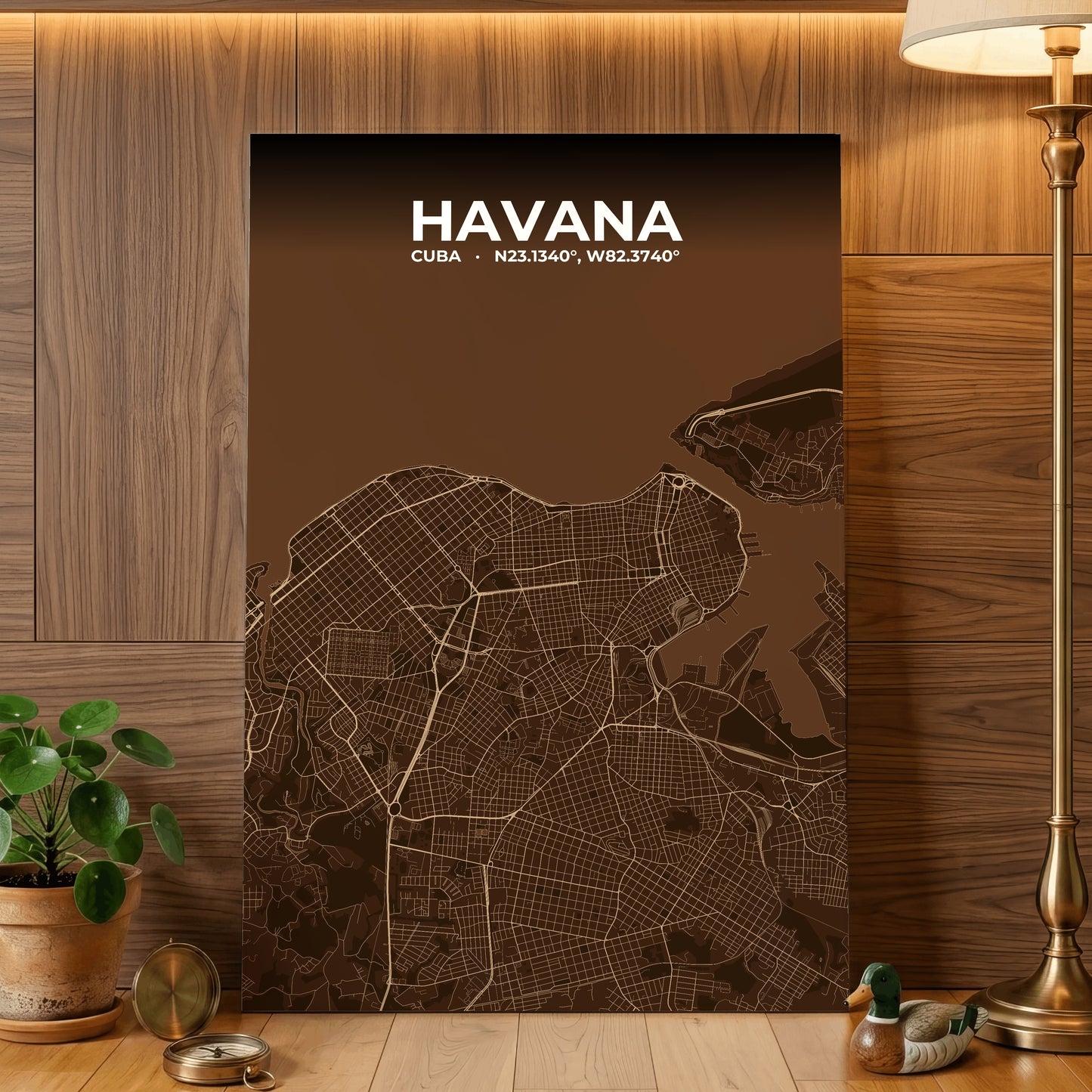 Havana Plum Map Poster