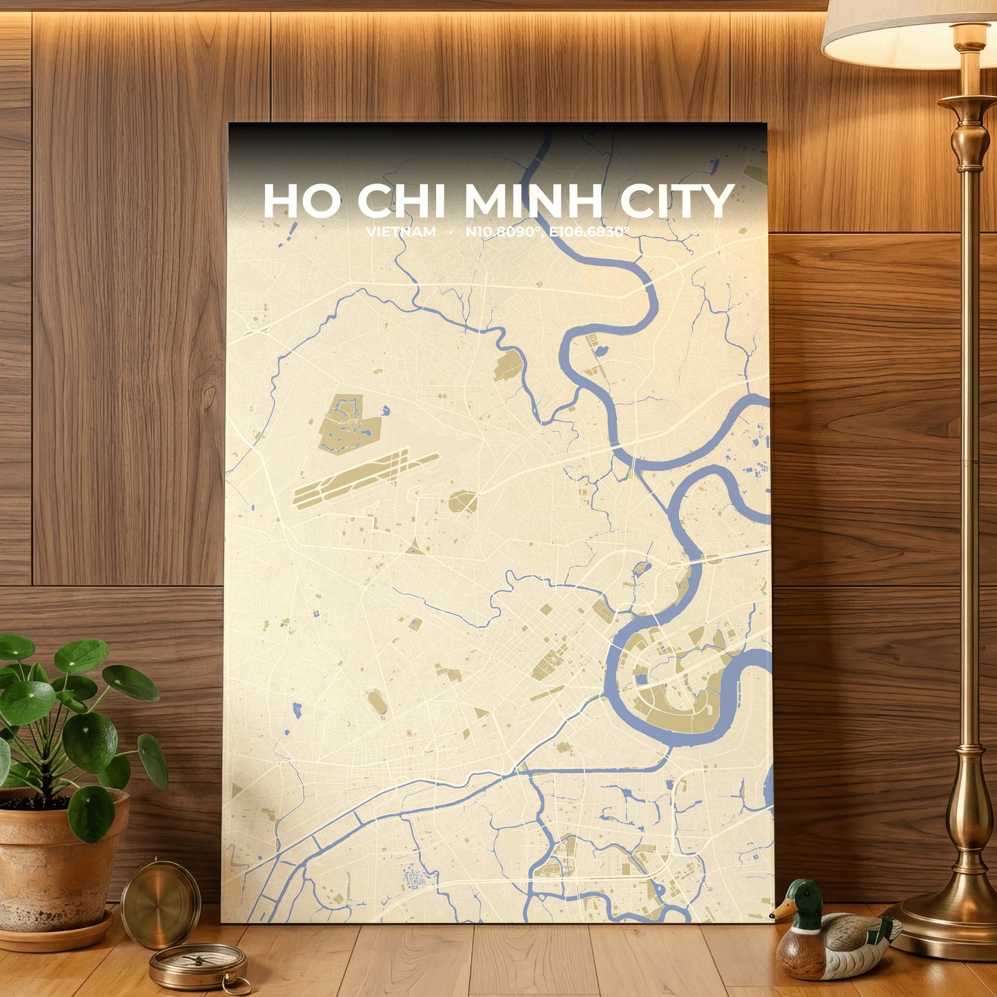 Ho Chi Minh City Barn Map Poster