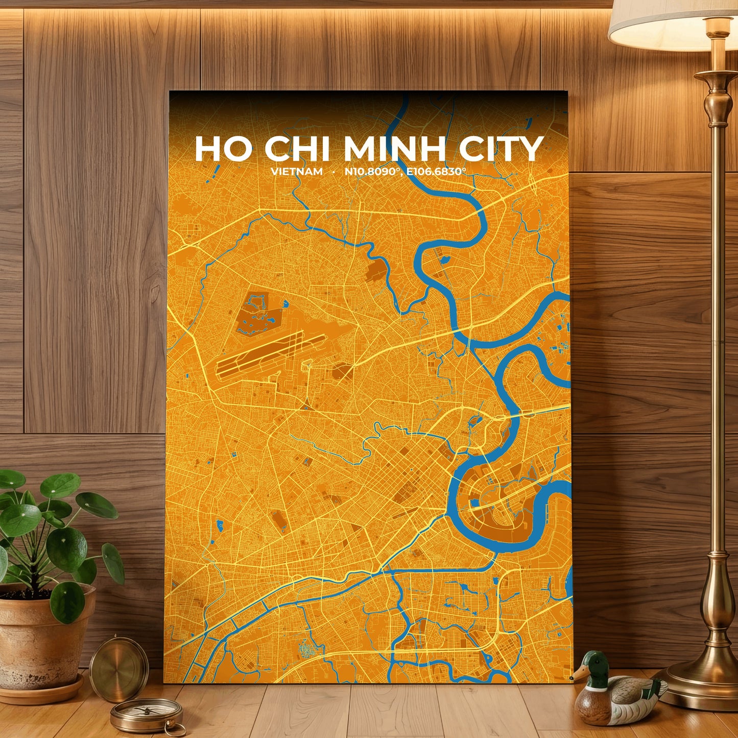 Ho Chi Minh City Scorch Map Poster