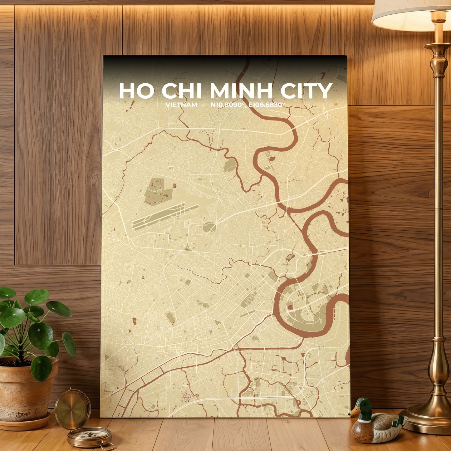 Ho Chi Minh City Ember Map Poster
