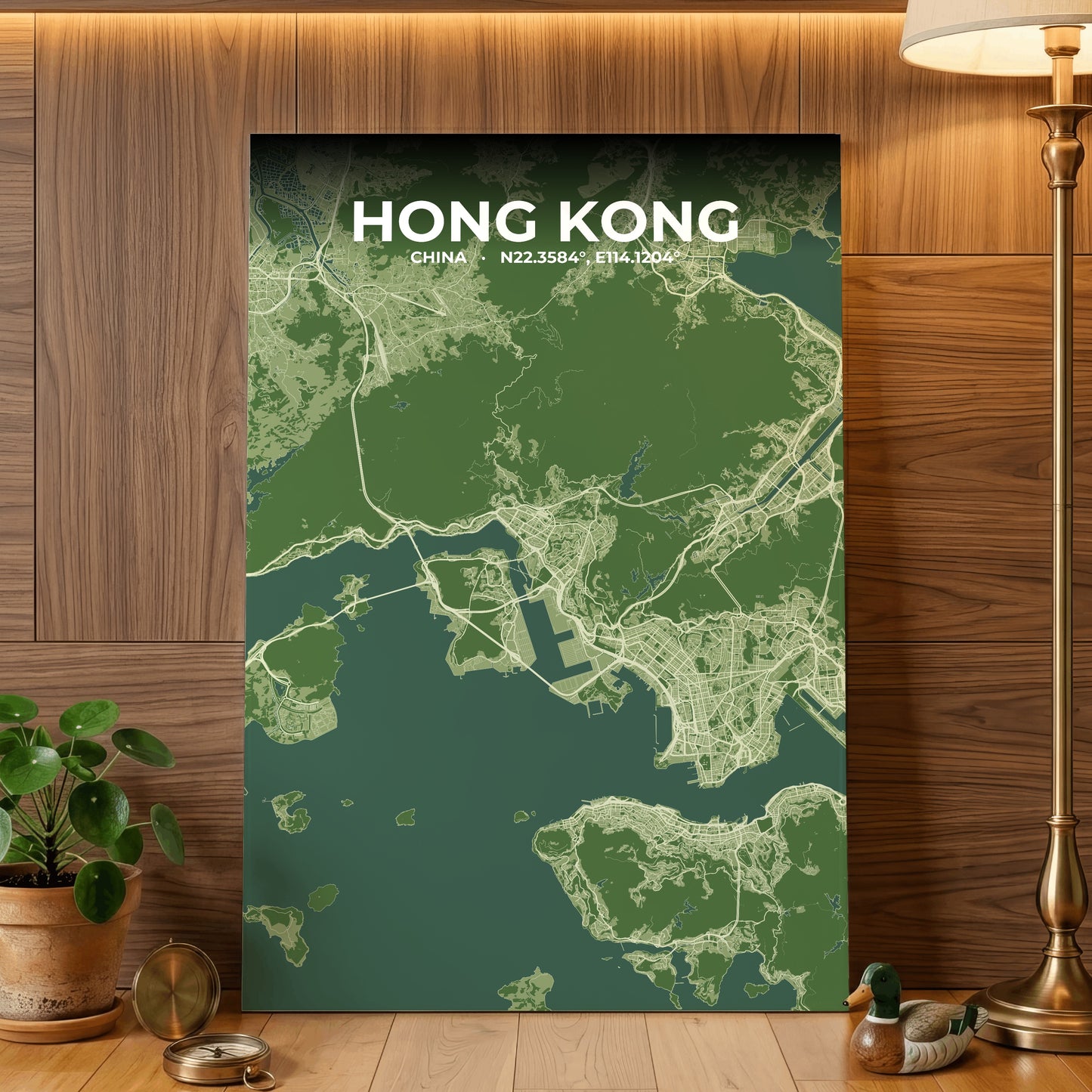 Hong Kong Clay Map Poster